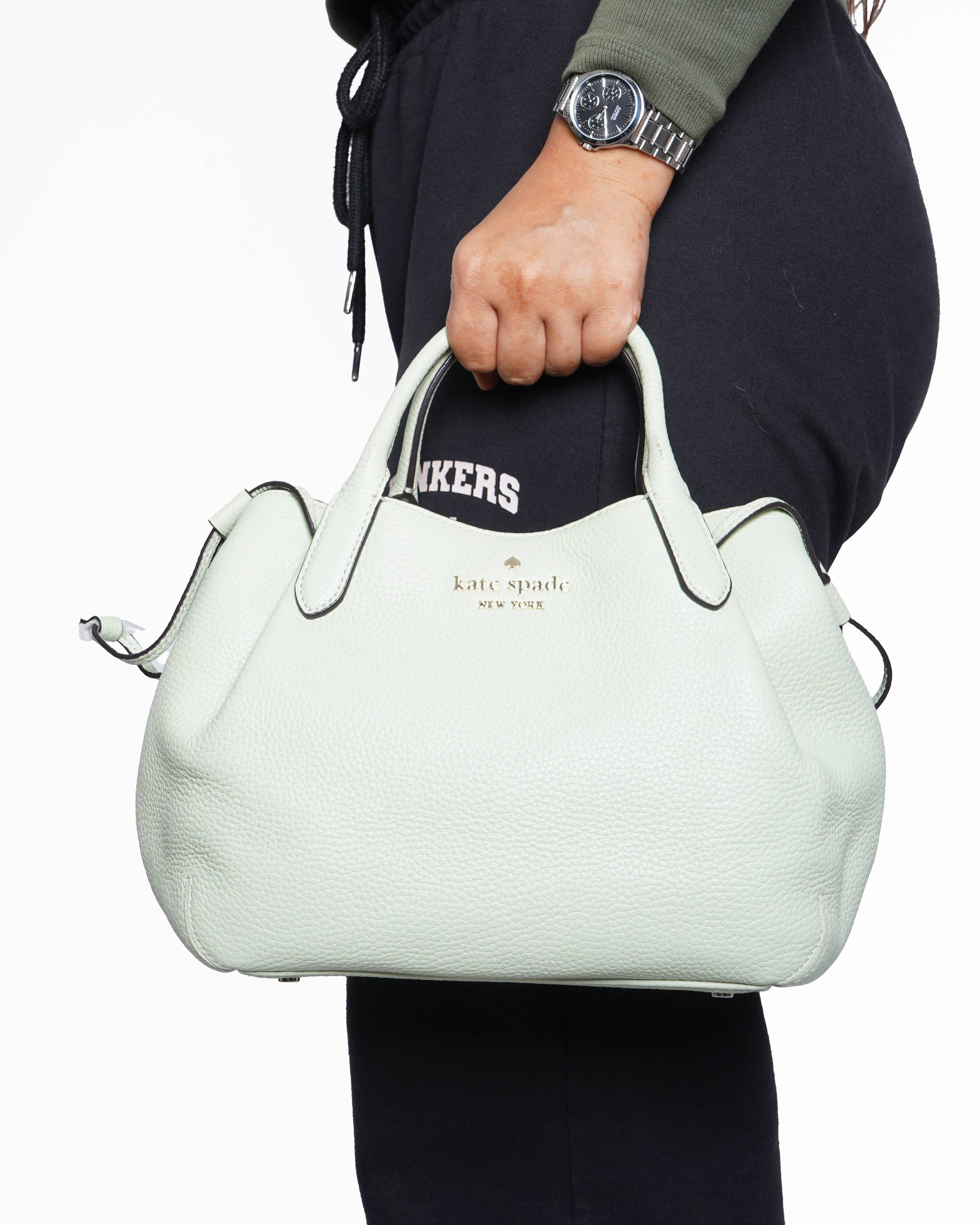 New Kate Spade 
pebbled leather satchel bag