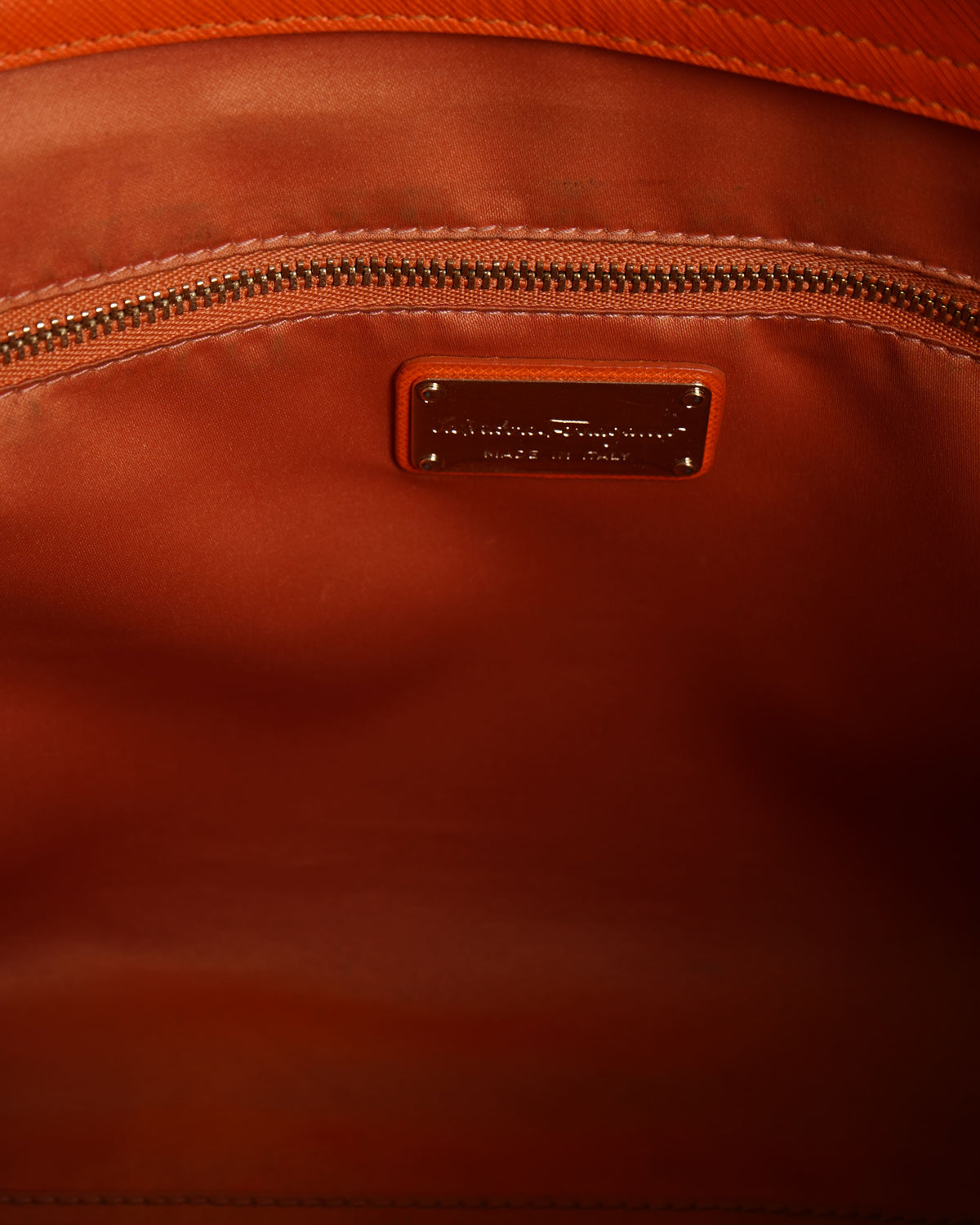 Salvatore Ferragamo Orange Gancio Tote