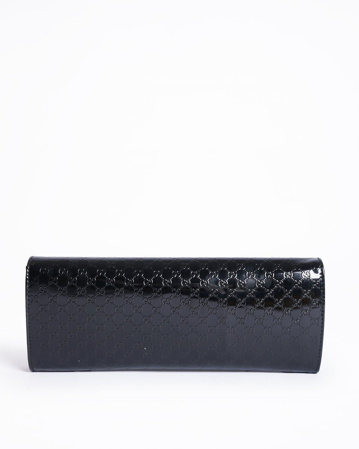 Gucci microguccissima patent leather long wallet in black