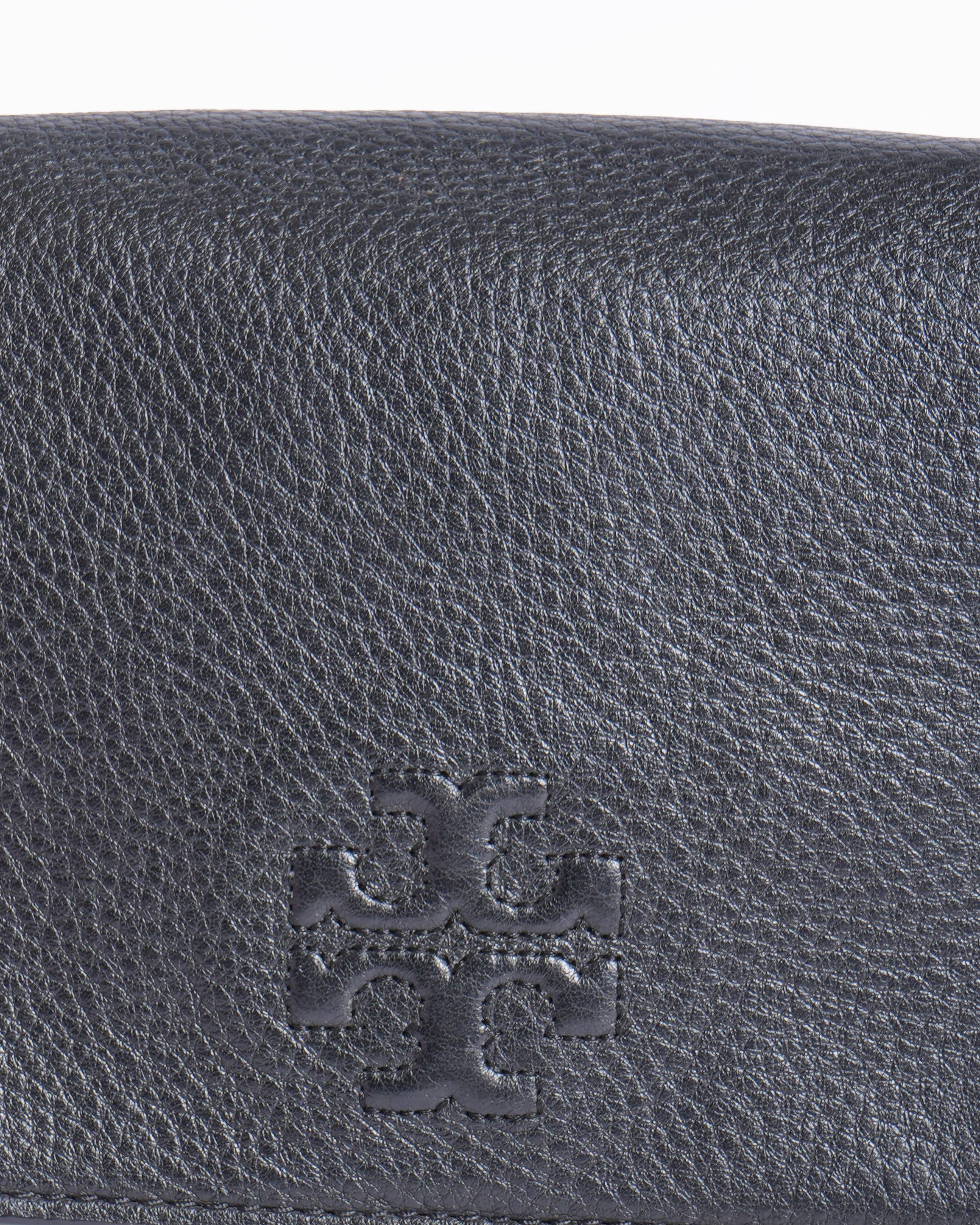 Tory burch black leather crossbody bag