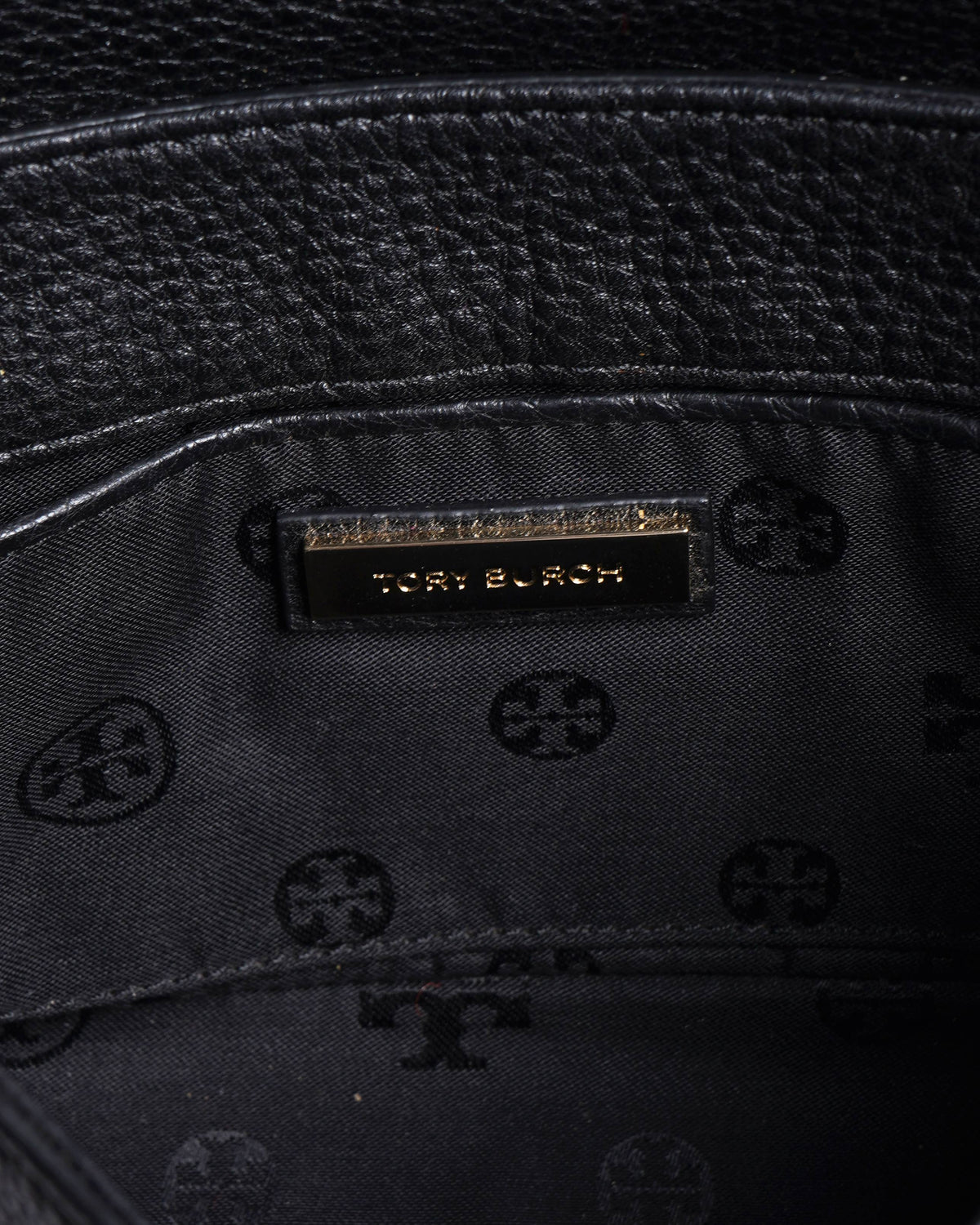 Tory burch black leather crossbody bag