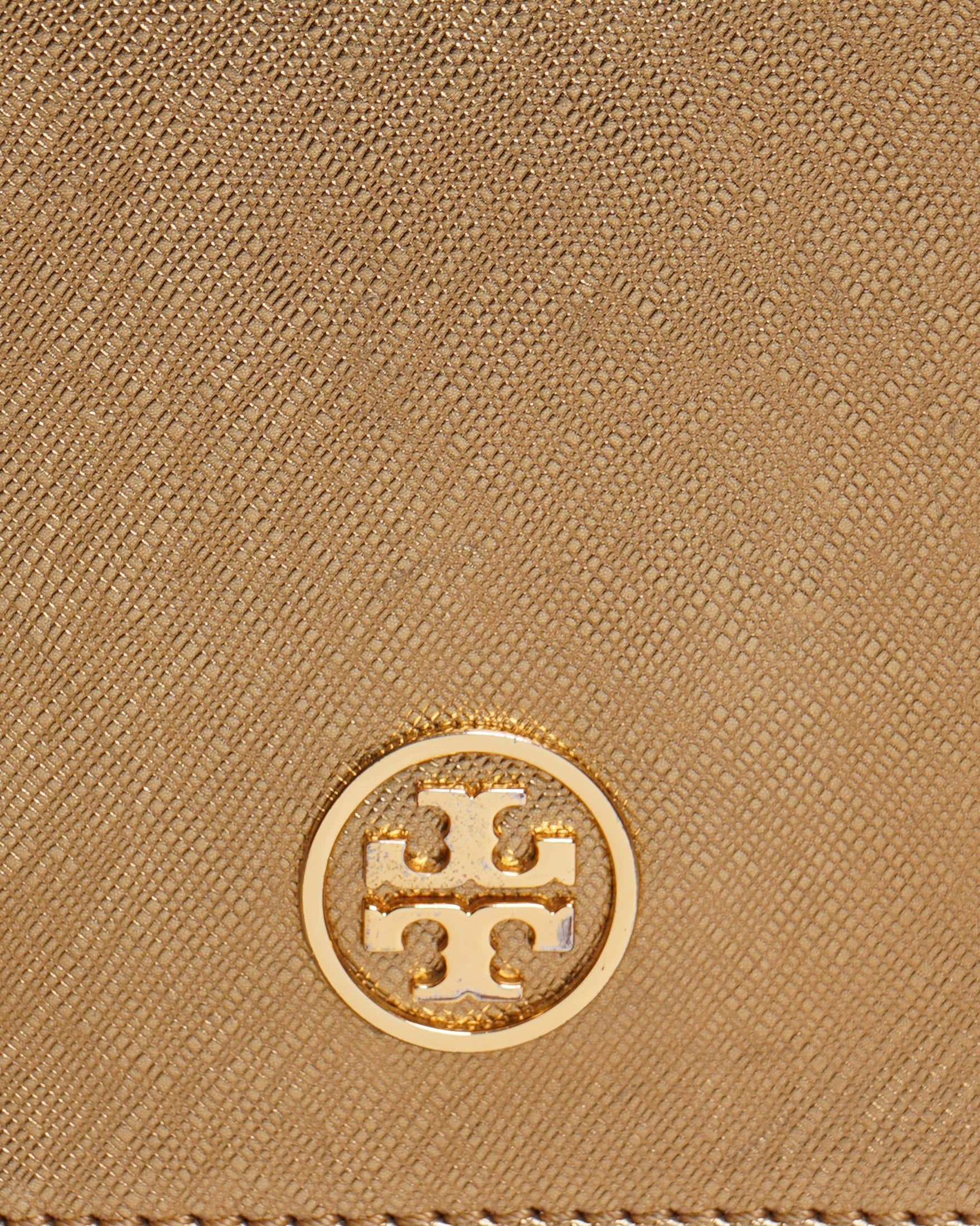 Tory Burch Gold Tone Flap Shoulder Bag