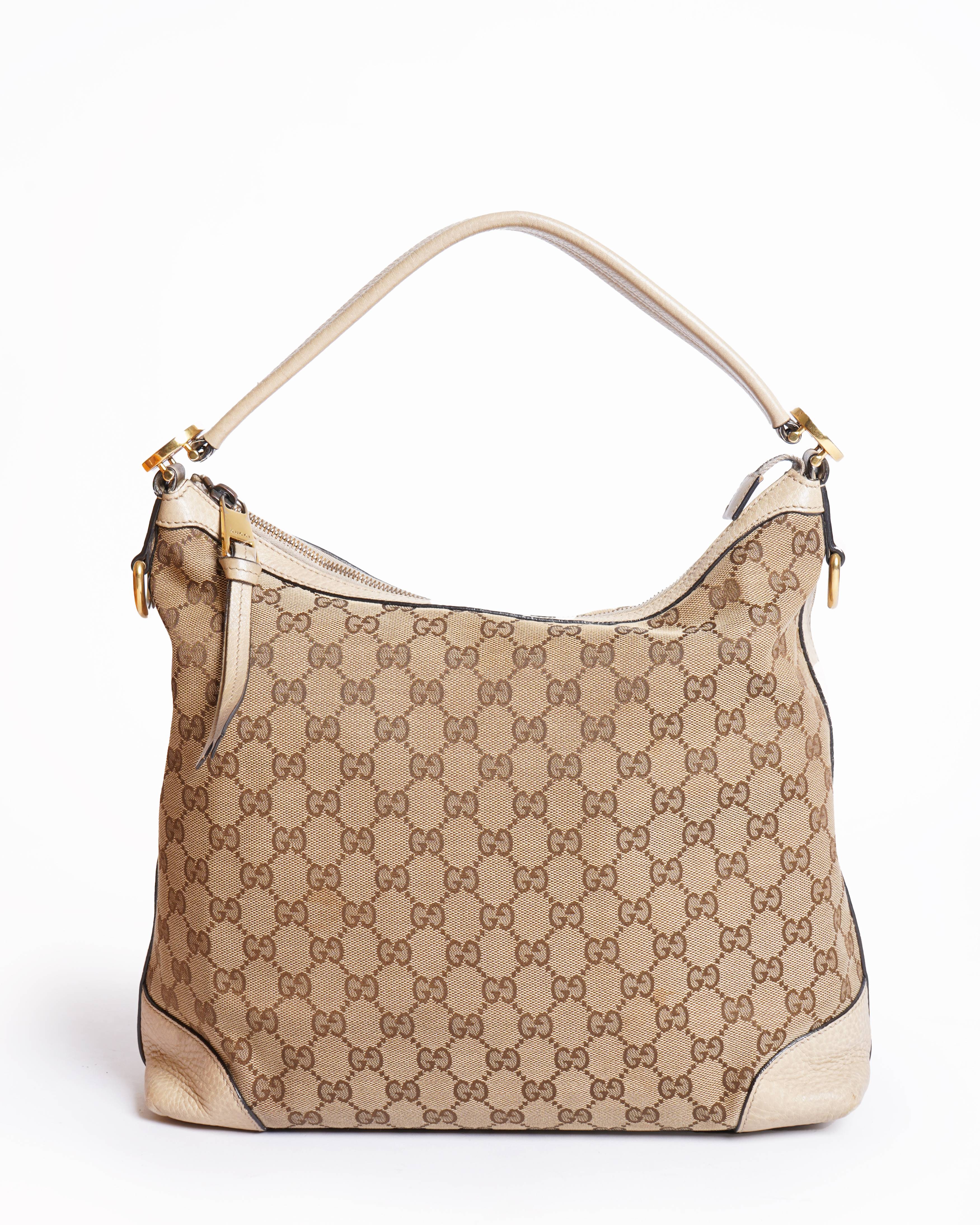 Gucci gg monogram canvas shoulder bag
