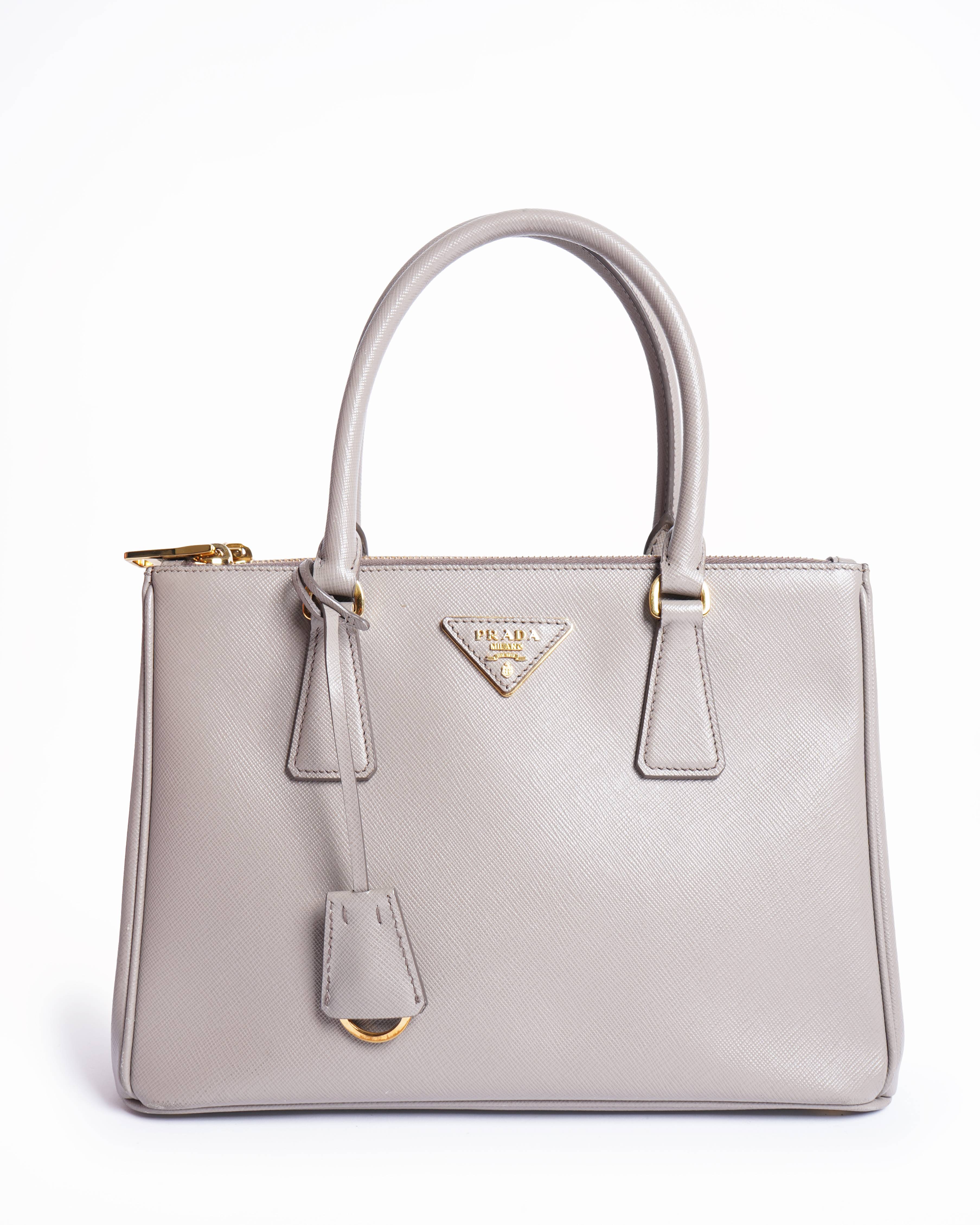 Prada wisteria small galleria saffiano leather shoulder bag