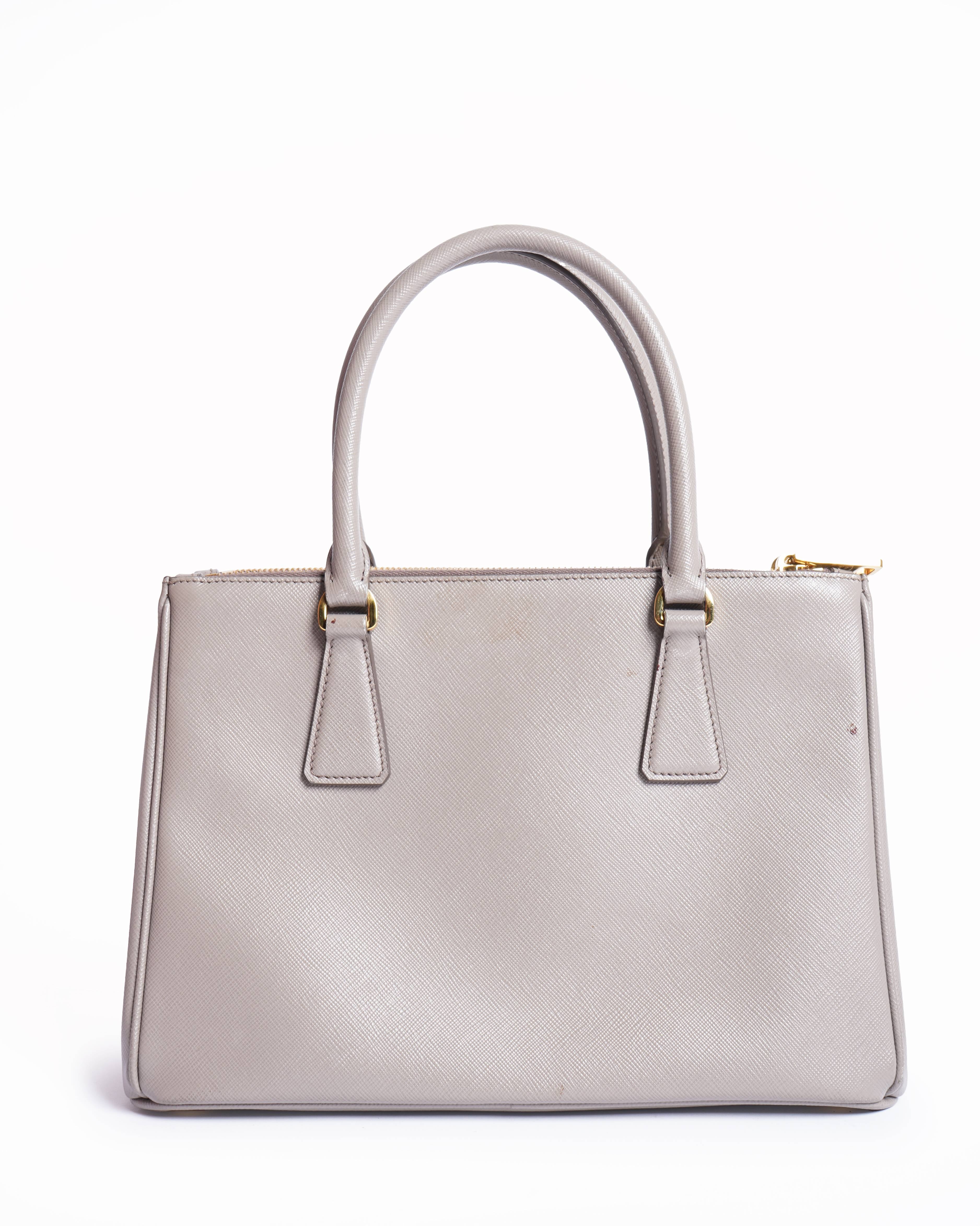 Prada wisteria small galleria saffiano leather shoulder bag