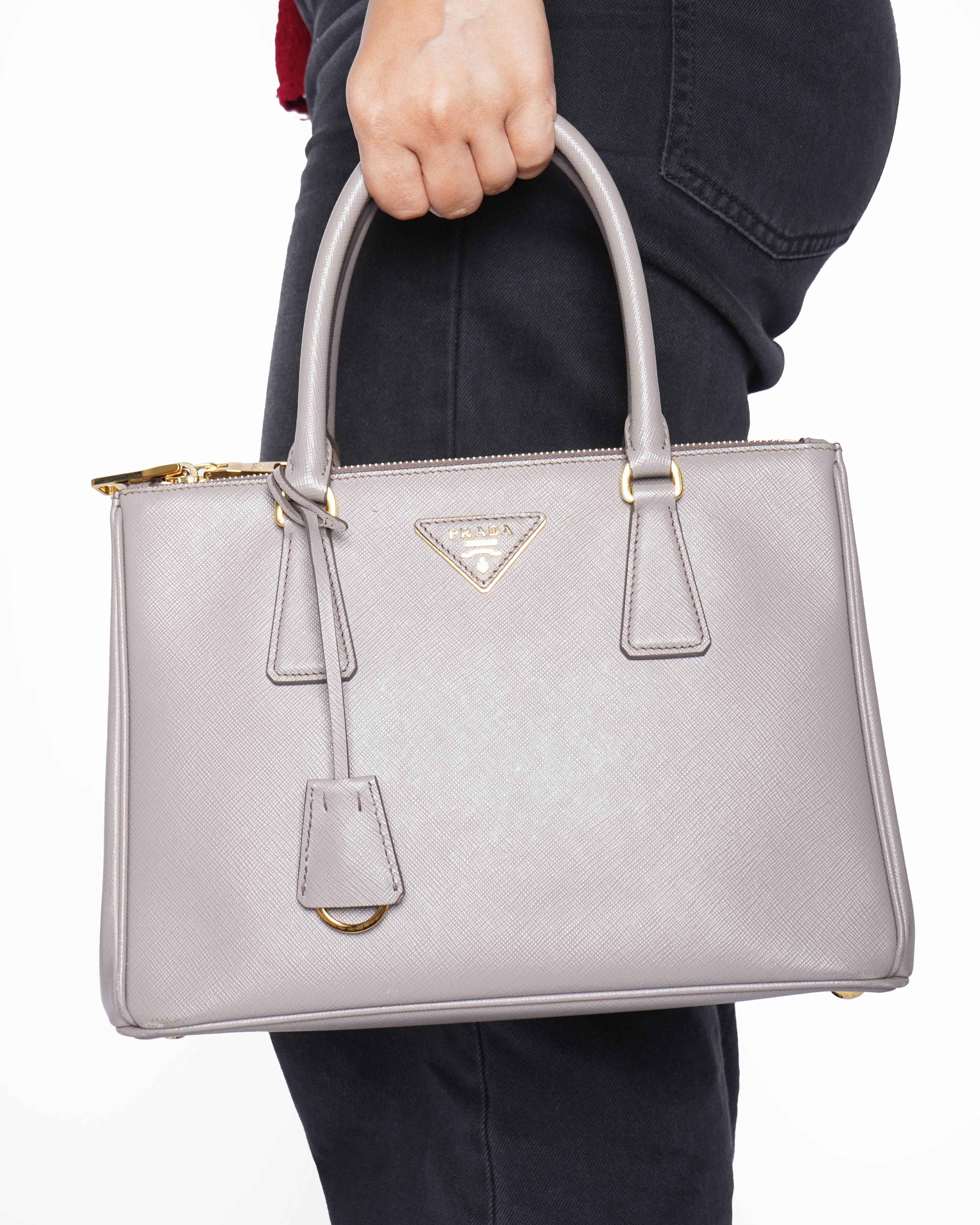 Prada wisteria small galleria saffiano leather shoulder bag