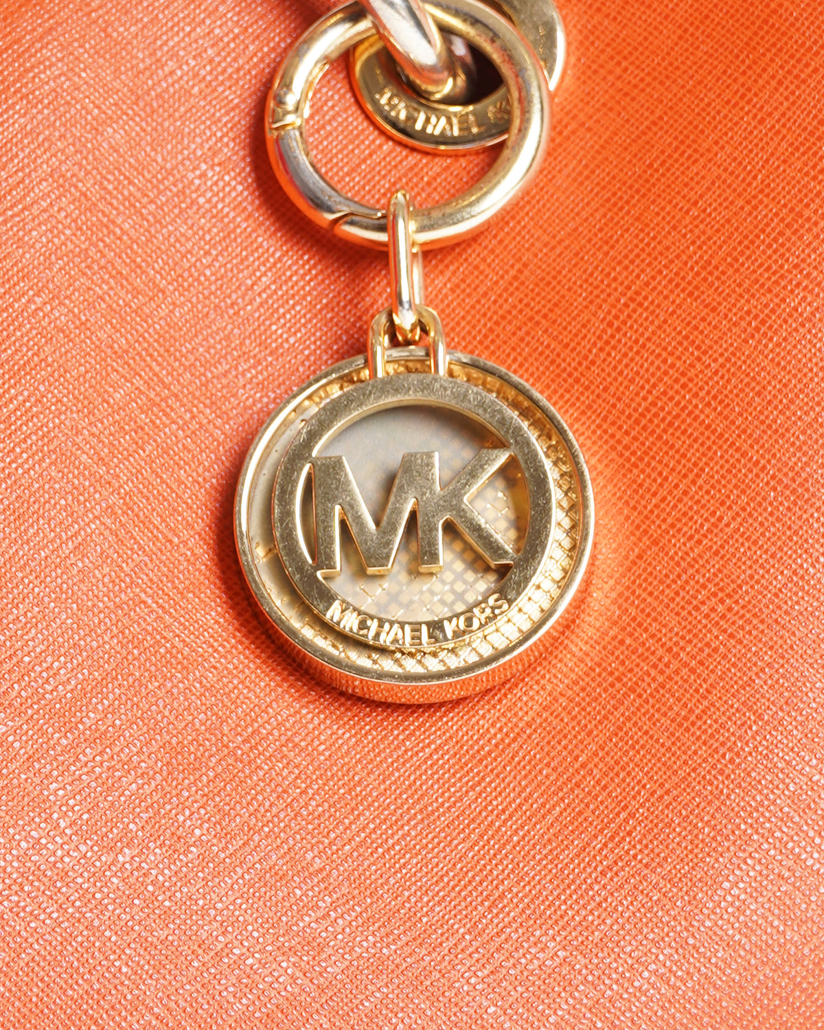 Michael kors cynthia orange saffiano leather satchel