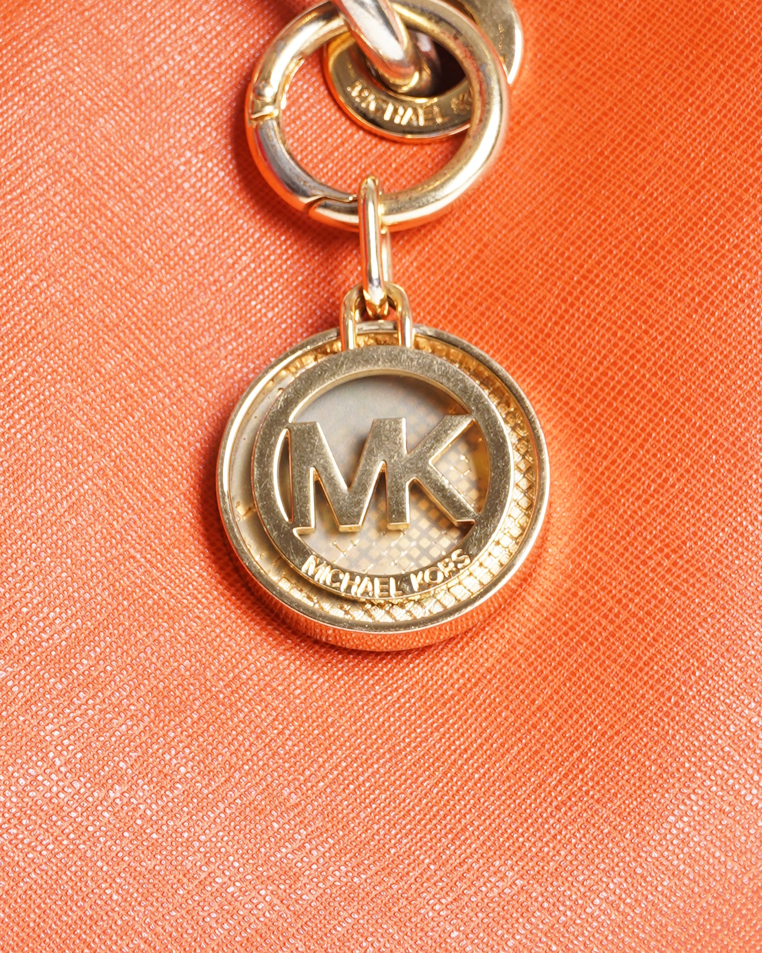 Michael kors cynthia orange saffiano leather satchel