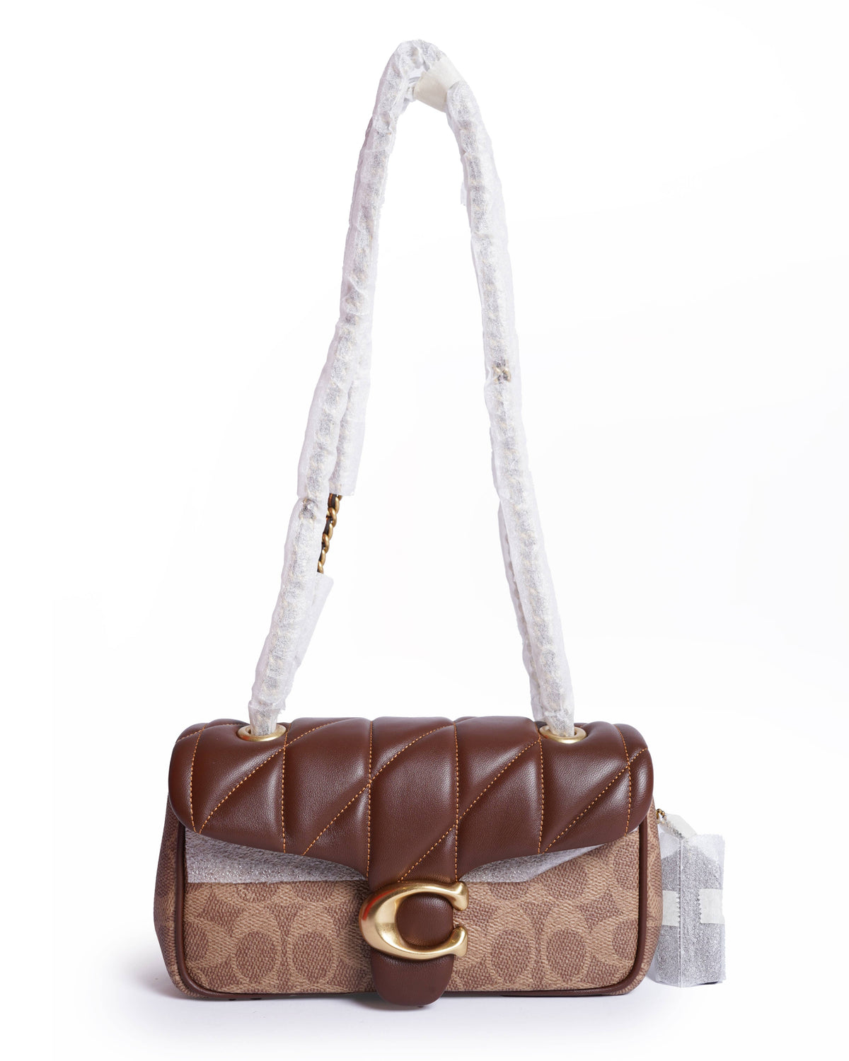 New Coach Tabby Shoulder Bag Signature Canvas With Quilting