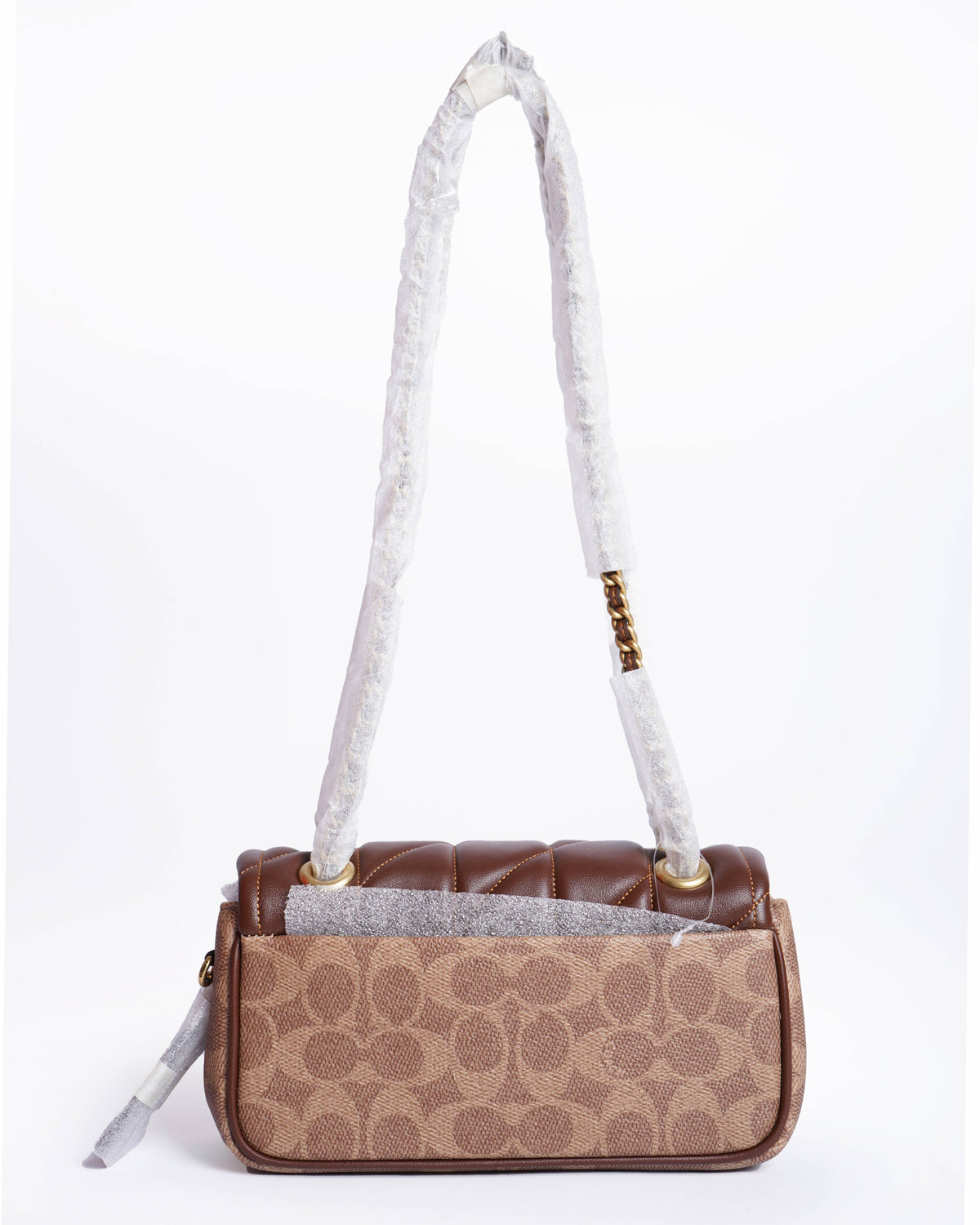 New Coach Tabby Shoulder Bag Signature Canvas With Quilting