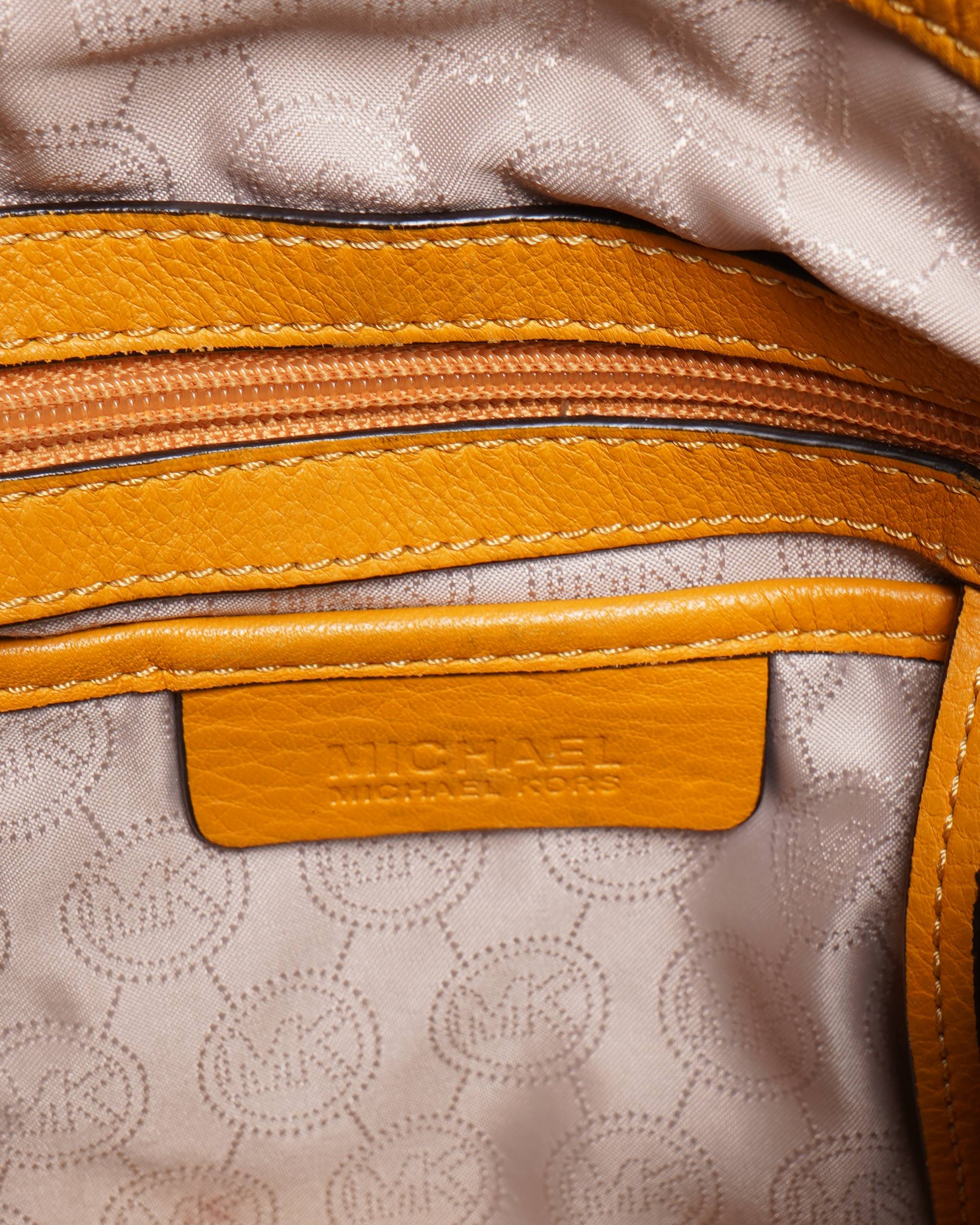 Michael Kors mustard yellow tote bag