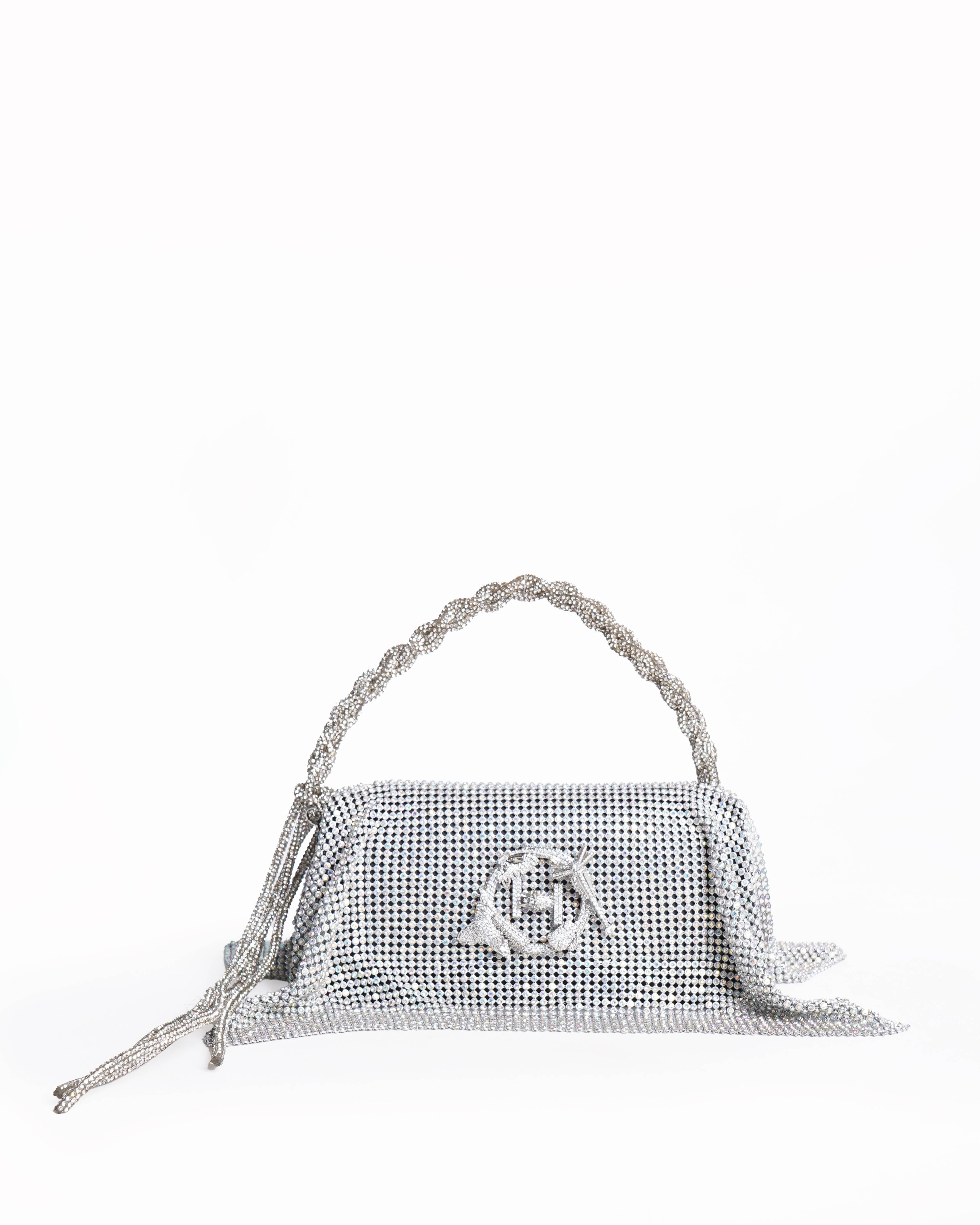 New Outhouse Vegan Leather Crystal Furby & Zircon Handcrafted Bag