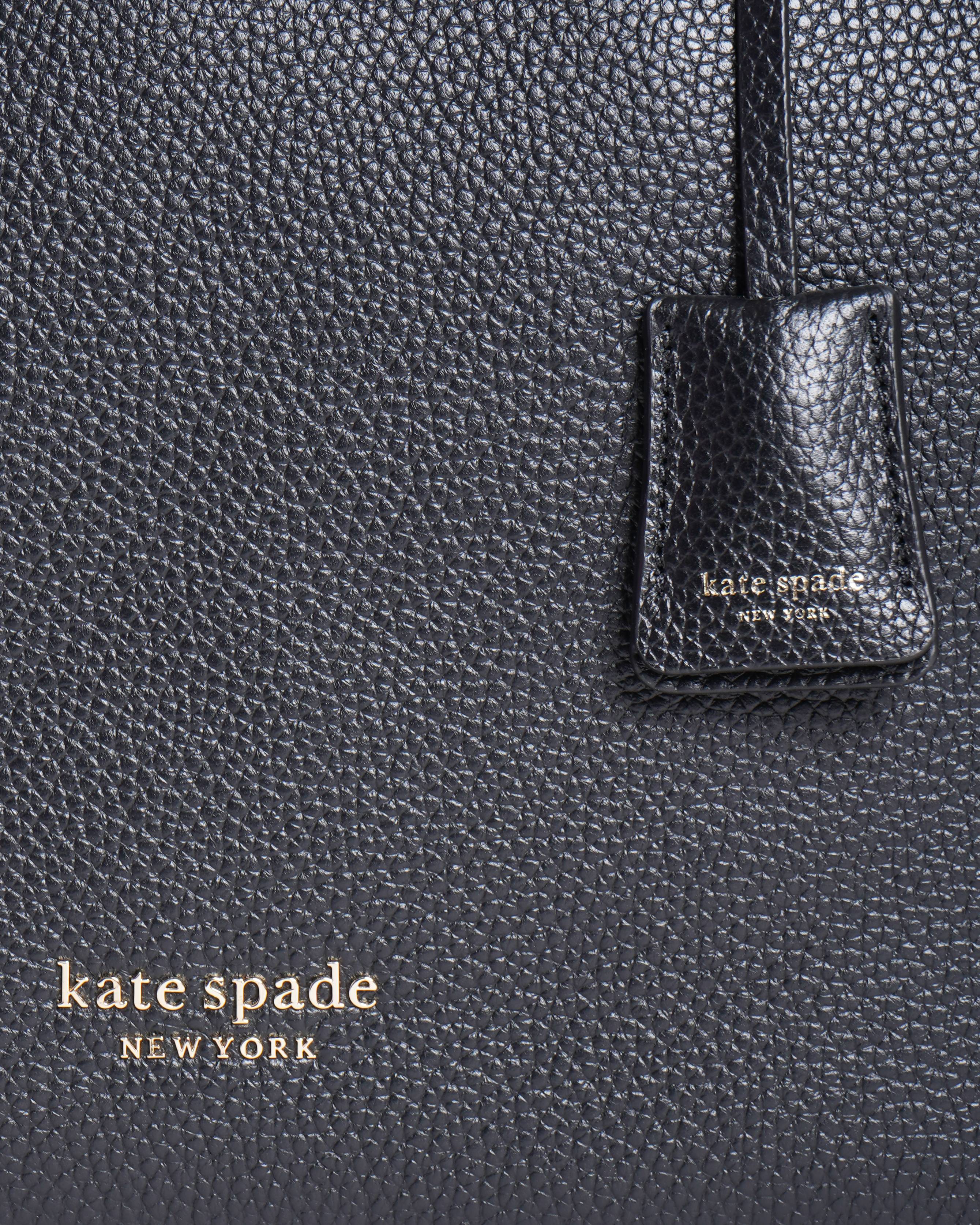 New Kate spade large black pebbled leather work bag