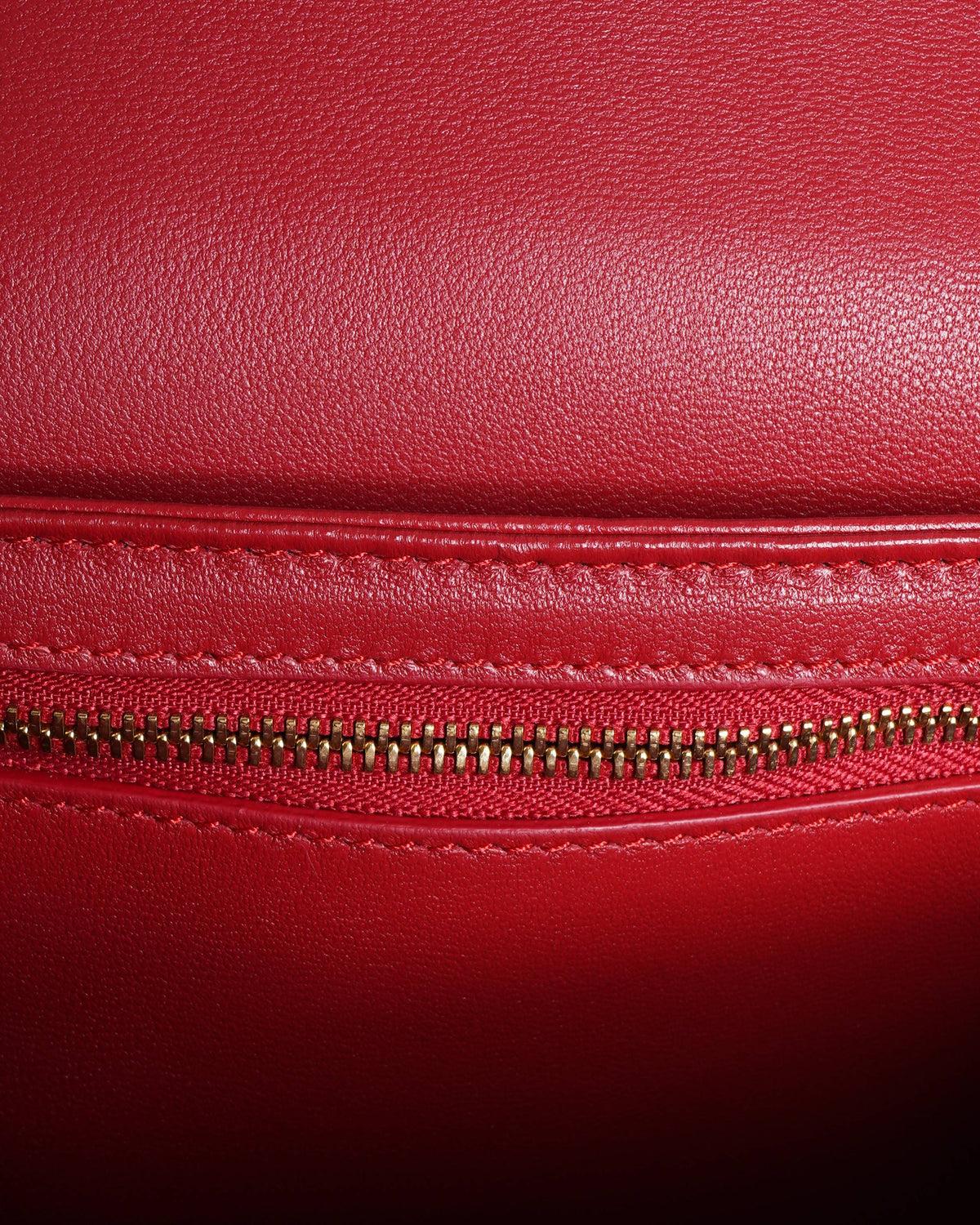 Celine Teen Small Triomphe Bag in Maroon Polished Calfskin