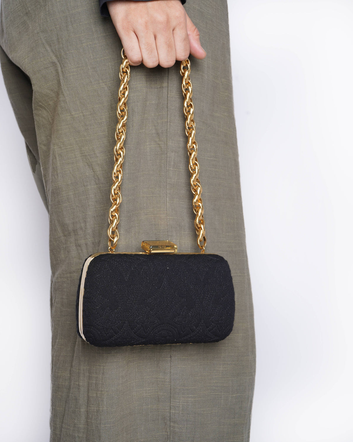 Louis Vuitton Limited Edition Noir Monogram Minaudiere Montard Clutch Bag