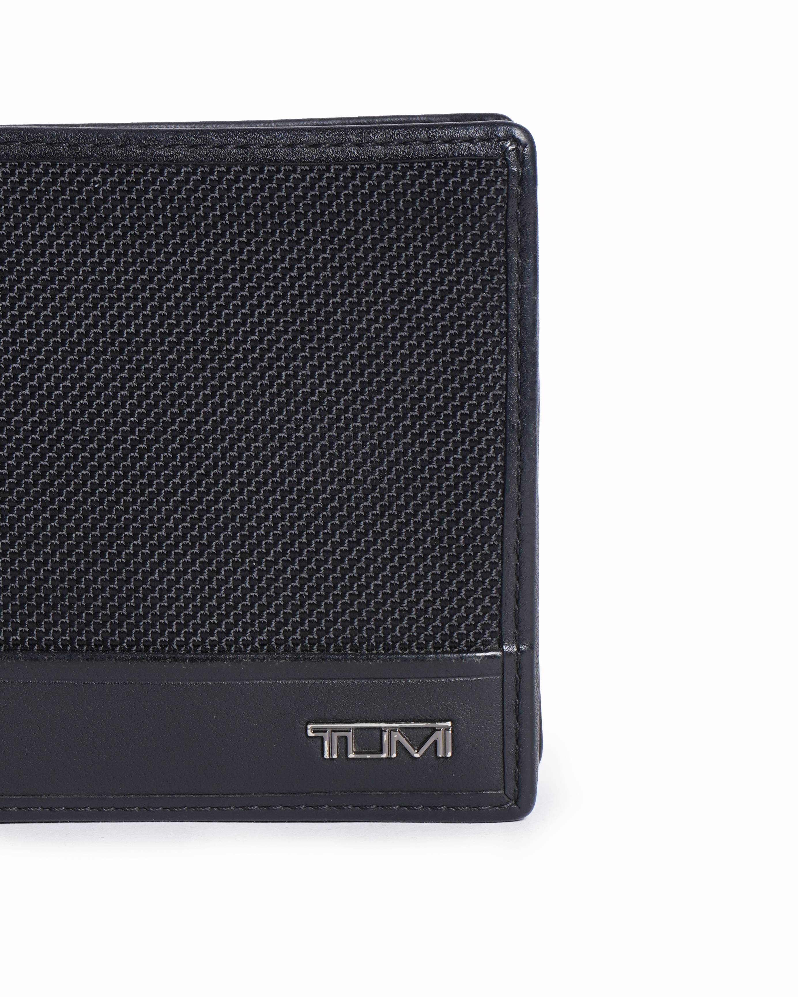 Tumi Ballistic Nylon and Leather Bifold Wallet
