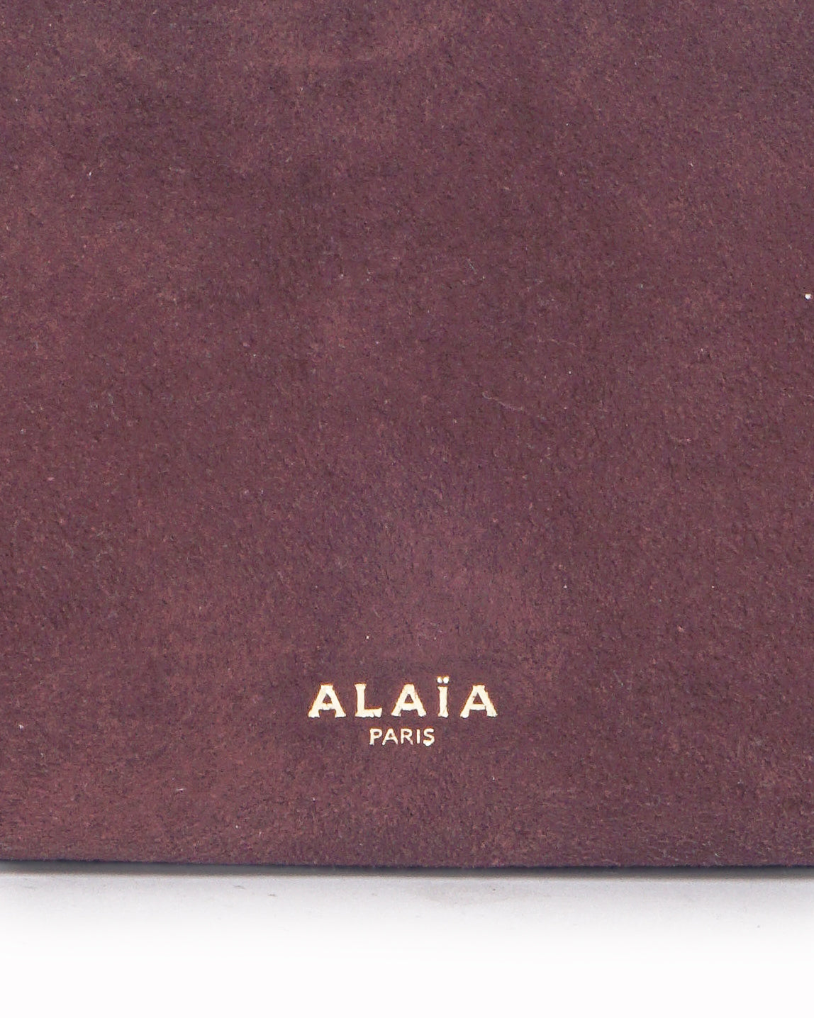 Alaïa Le Teckel Small Burgundy Suede Clutch Bag