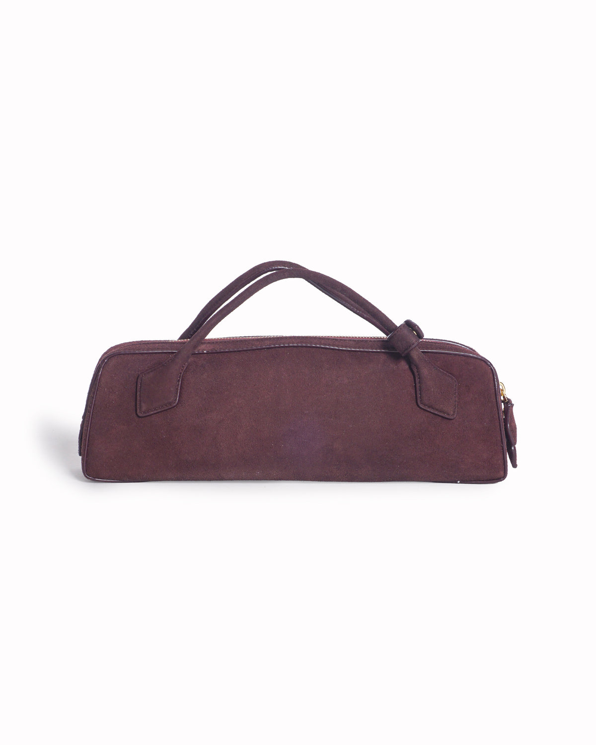 Alaïa Le Teckel Small Burgundy Suede Clutch Bag