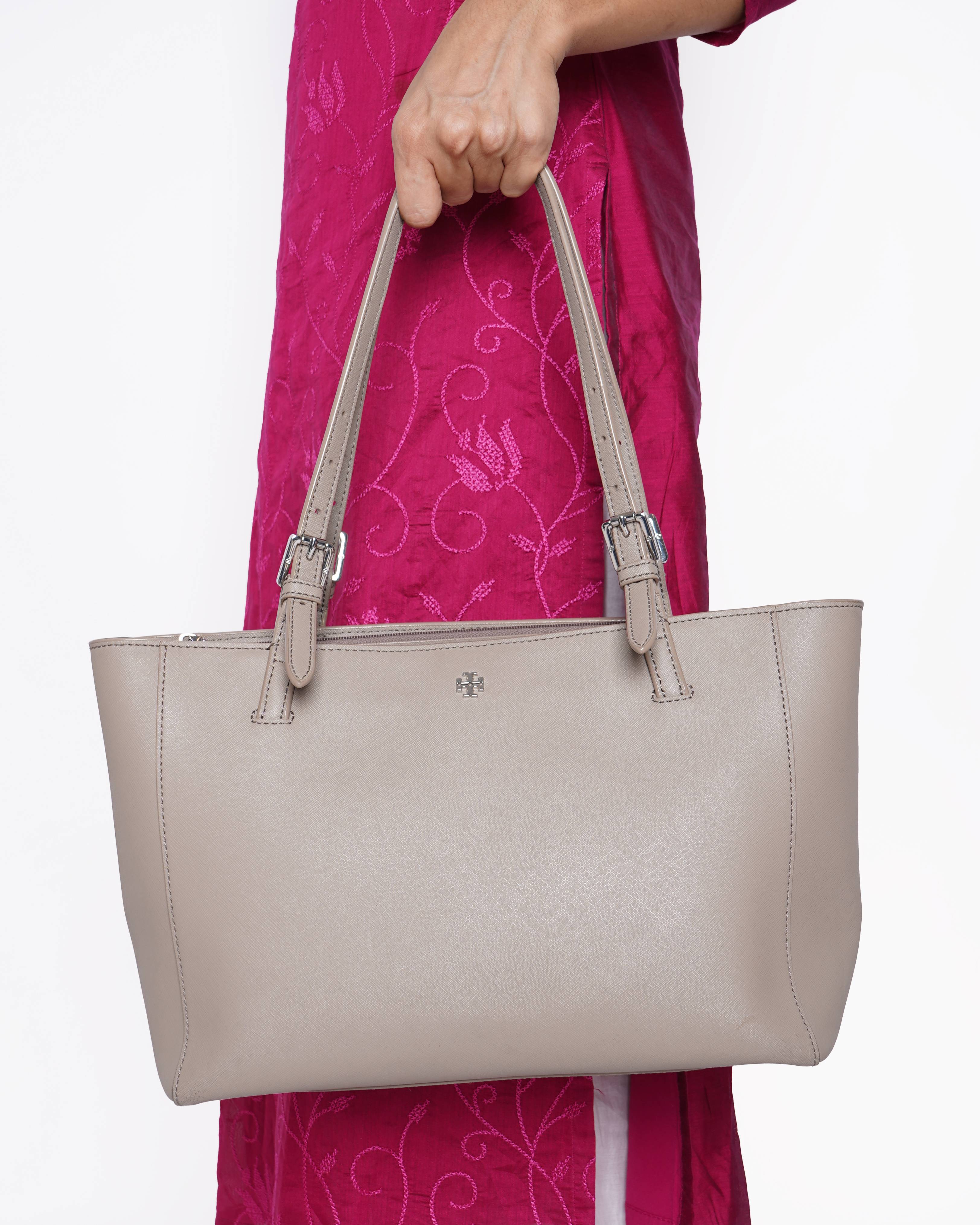 Tory Burch Saffiano Leather Tote Bag