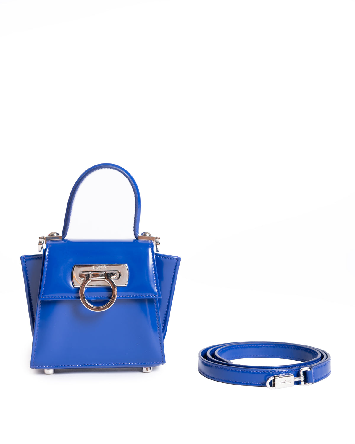 New  Salvatore Ferragamo Mini Top-Handle Crossbody Bag