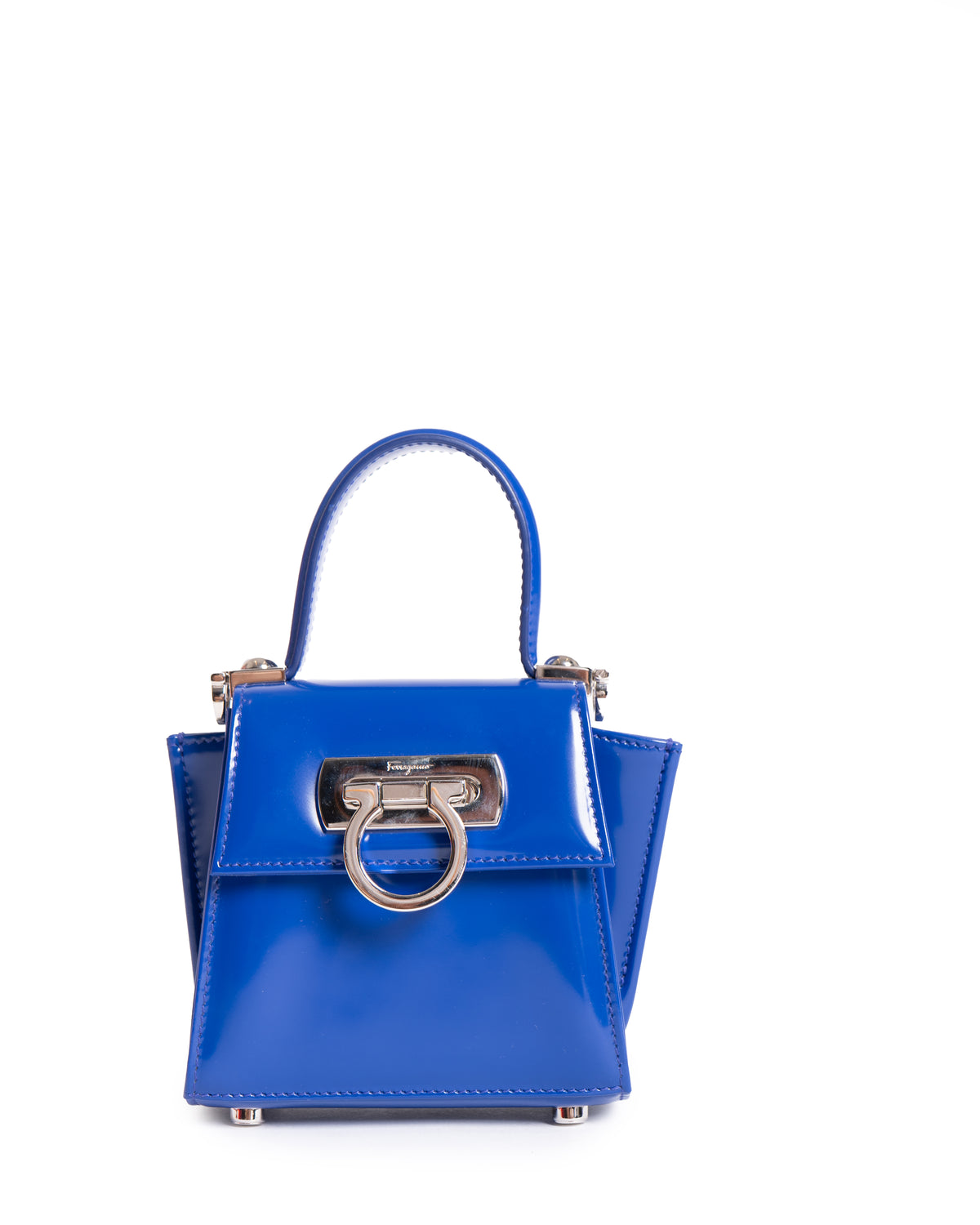 New  Salvatore Ferragamo Mini Top-Handle Crossbody Bag