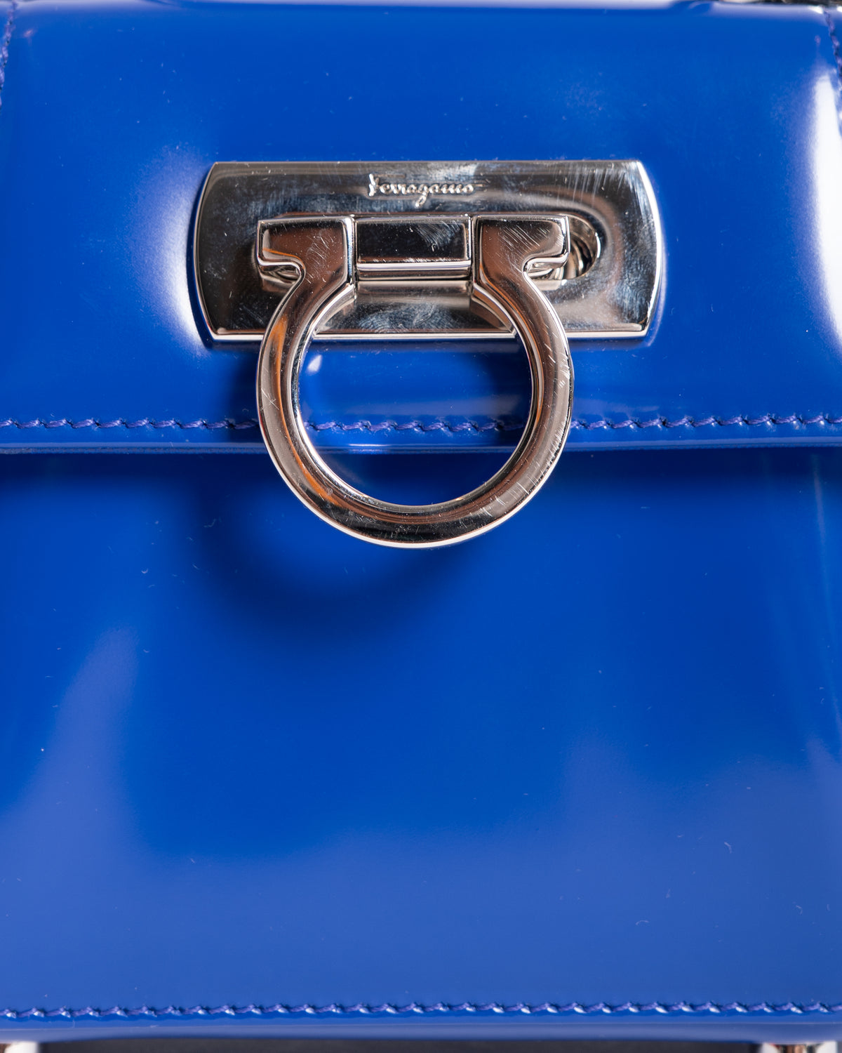 New  Salvatore Ferragamo Mini Top-Handle Crossbody Bag