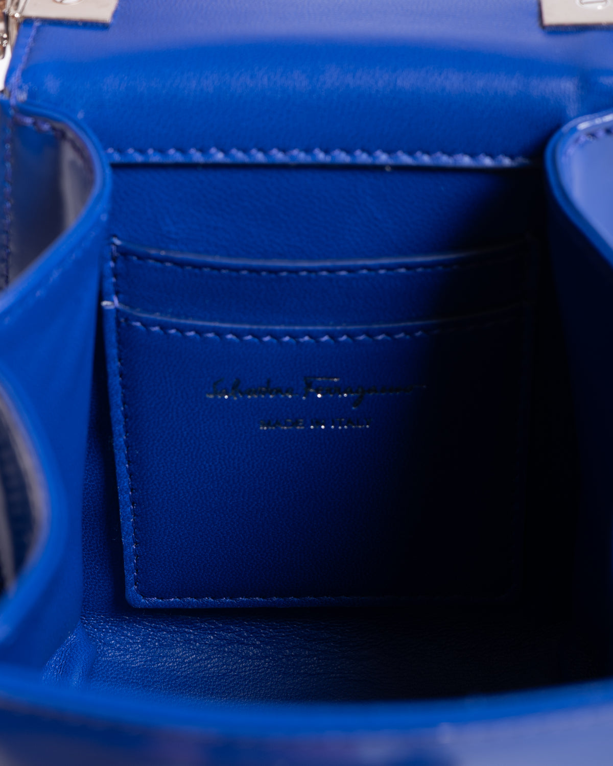 New  Salvatore Ferragamo Mini Top-Handle Crossbody Bag