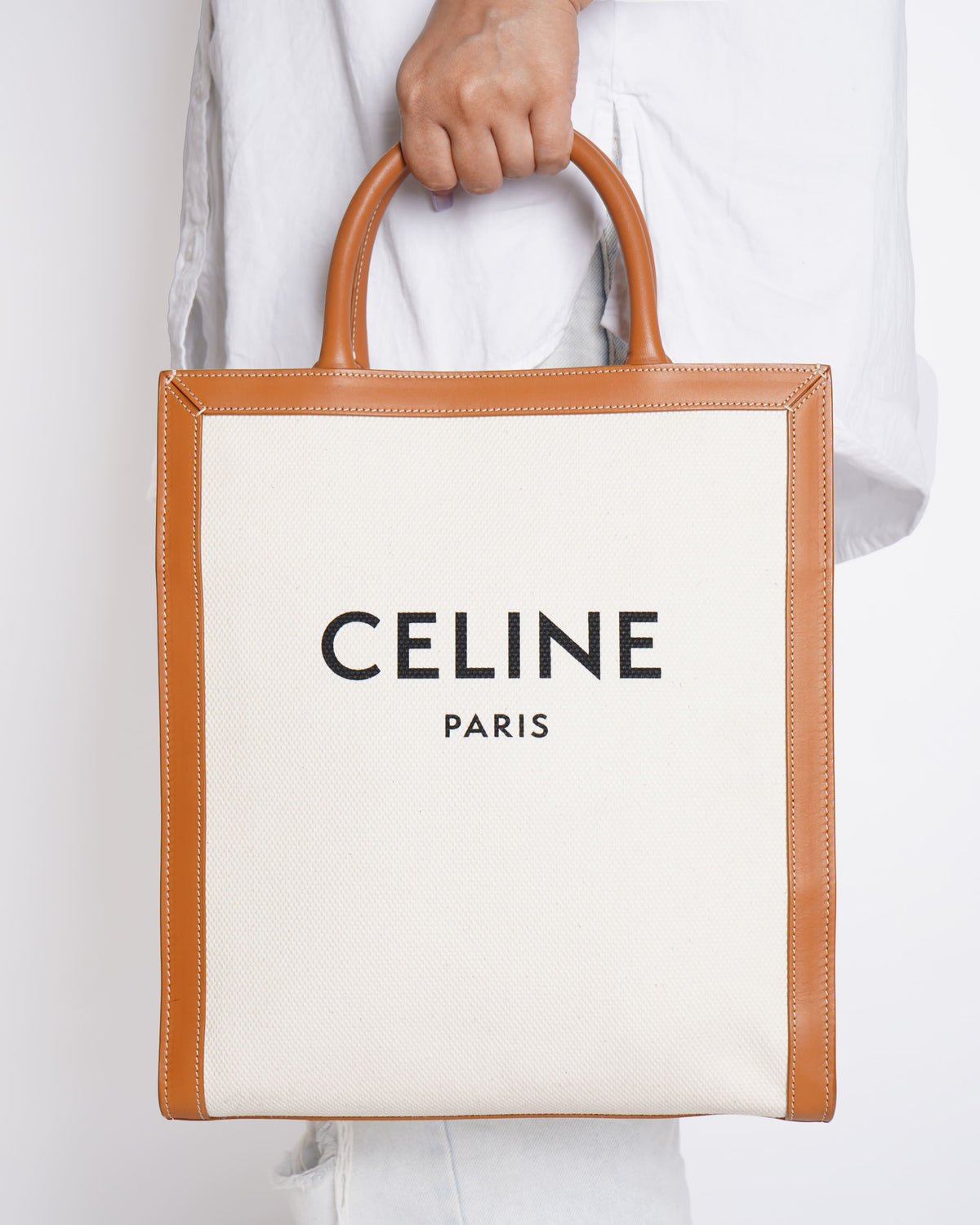 New Celine vertical cabas natural tote bag