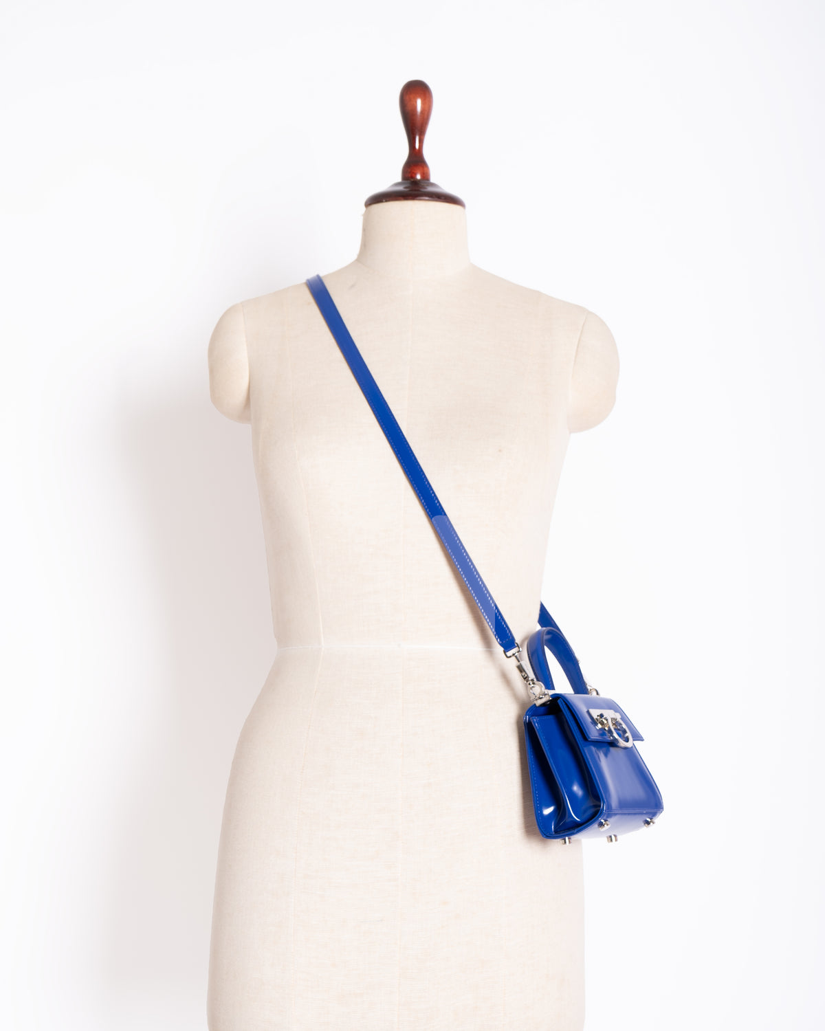 New  Salvatore Ferragamo Mini Top-Handle Crossbody Bag