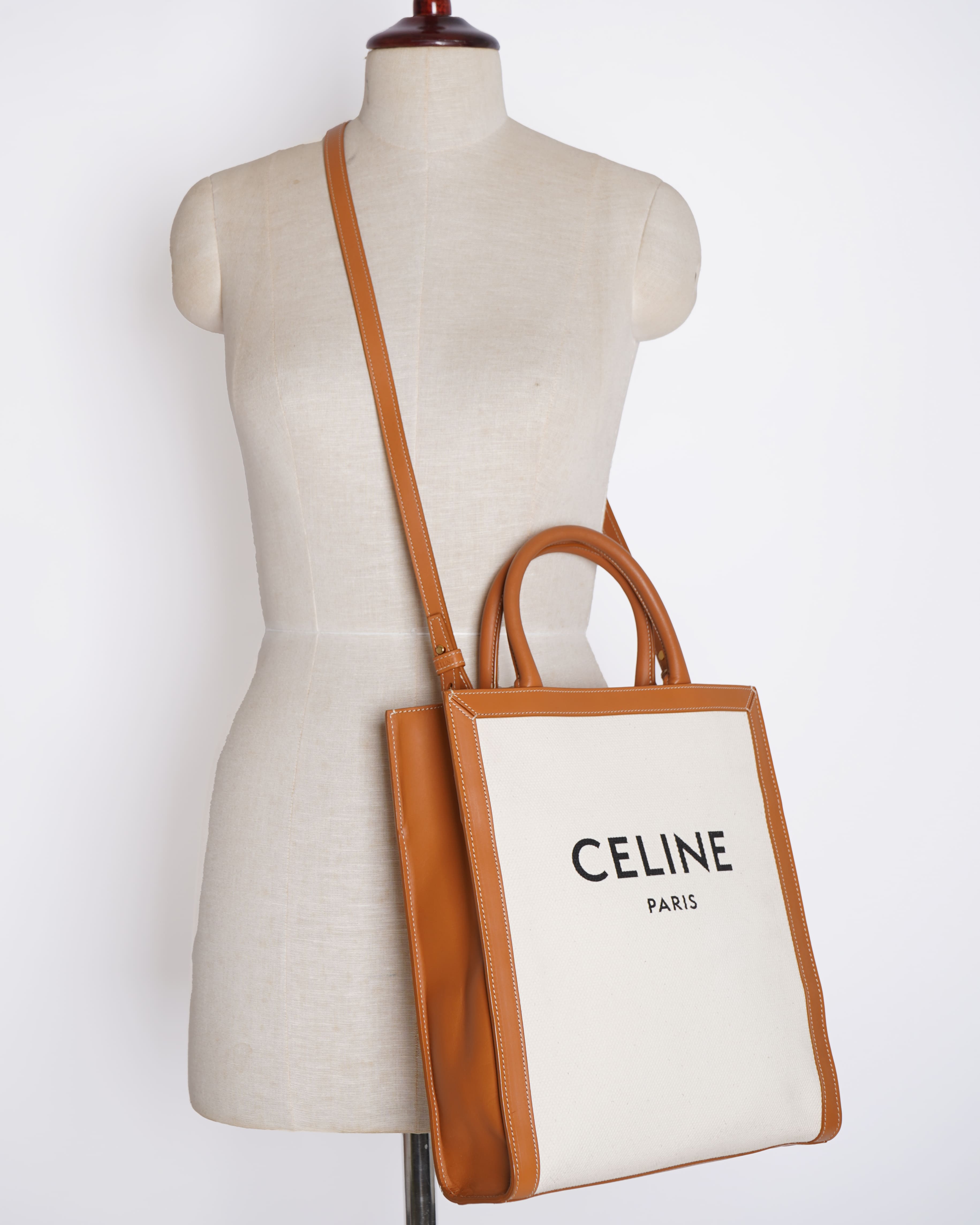 New Celine vertical cabas natural tote bag