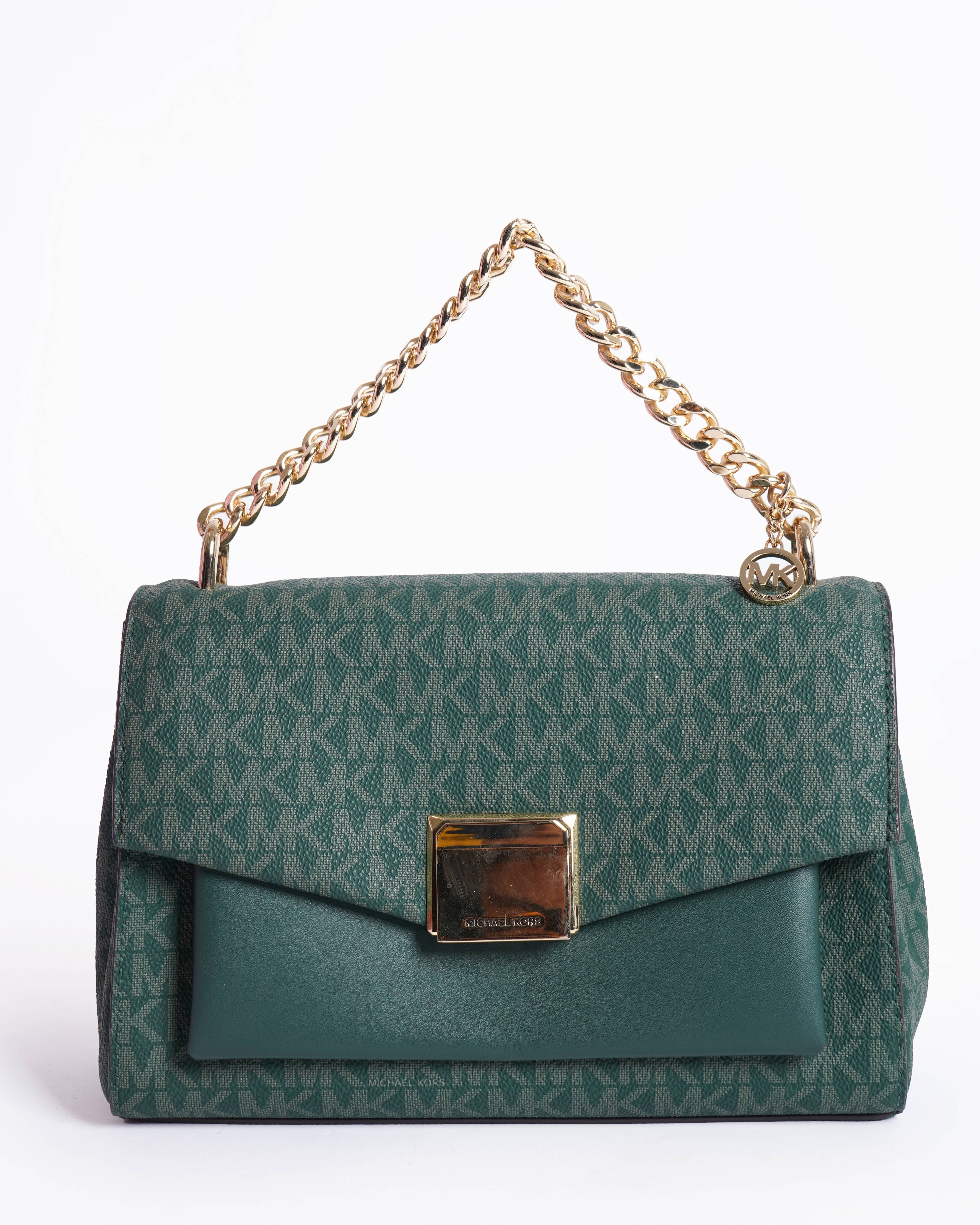 Michael Kors Jet Set Hunters Crossbody Bag In Green