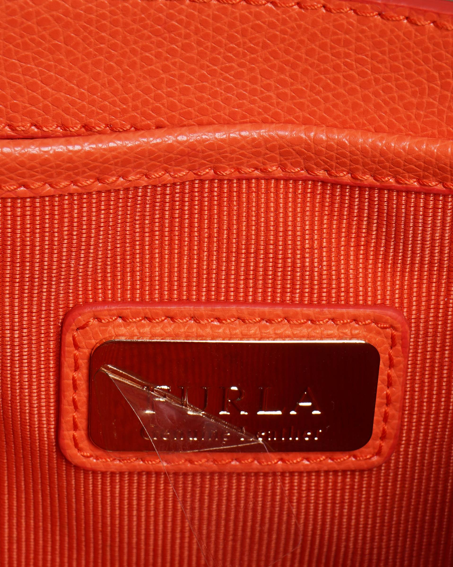 Furla orange metropolis fluo mini crossbody bag