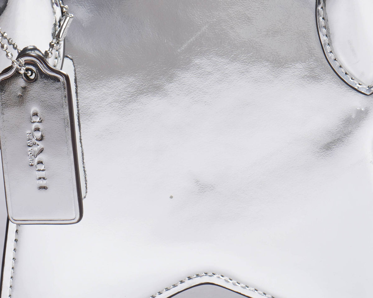 Coach Silver Star Mirror Metallic Small Handbag