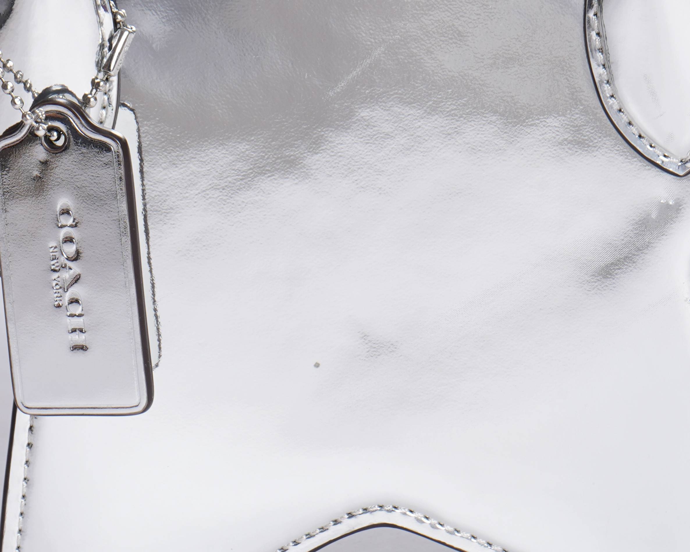Coach Silver Star Mirror Metallic Small Handbag