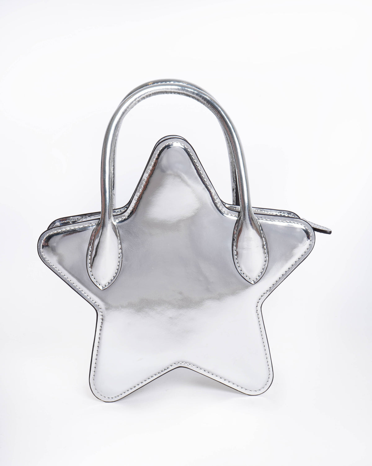 Coach Silver Star Mirror Metallic Small Handbag