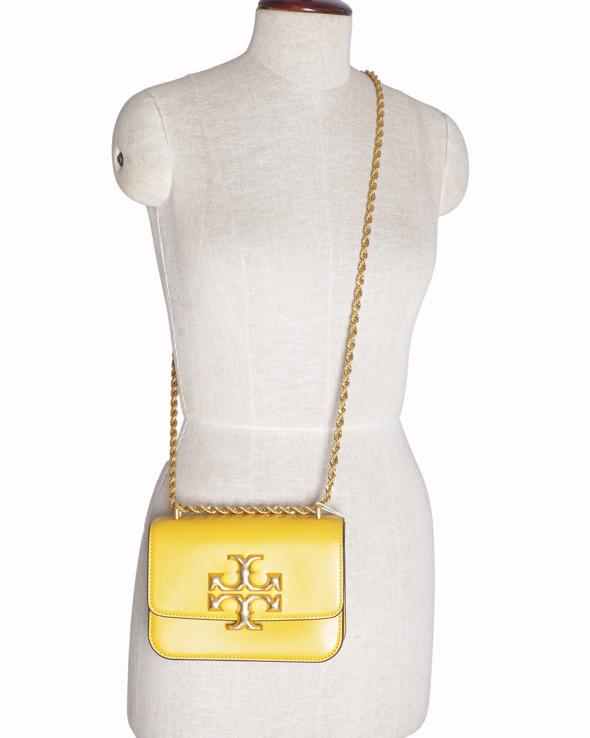 Tory Burch Eleanor Small Convertible Shoulder Bag In Yellow