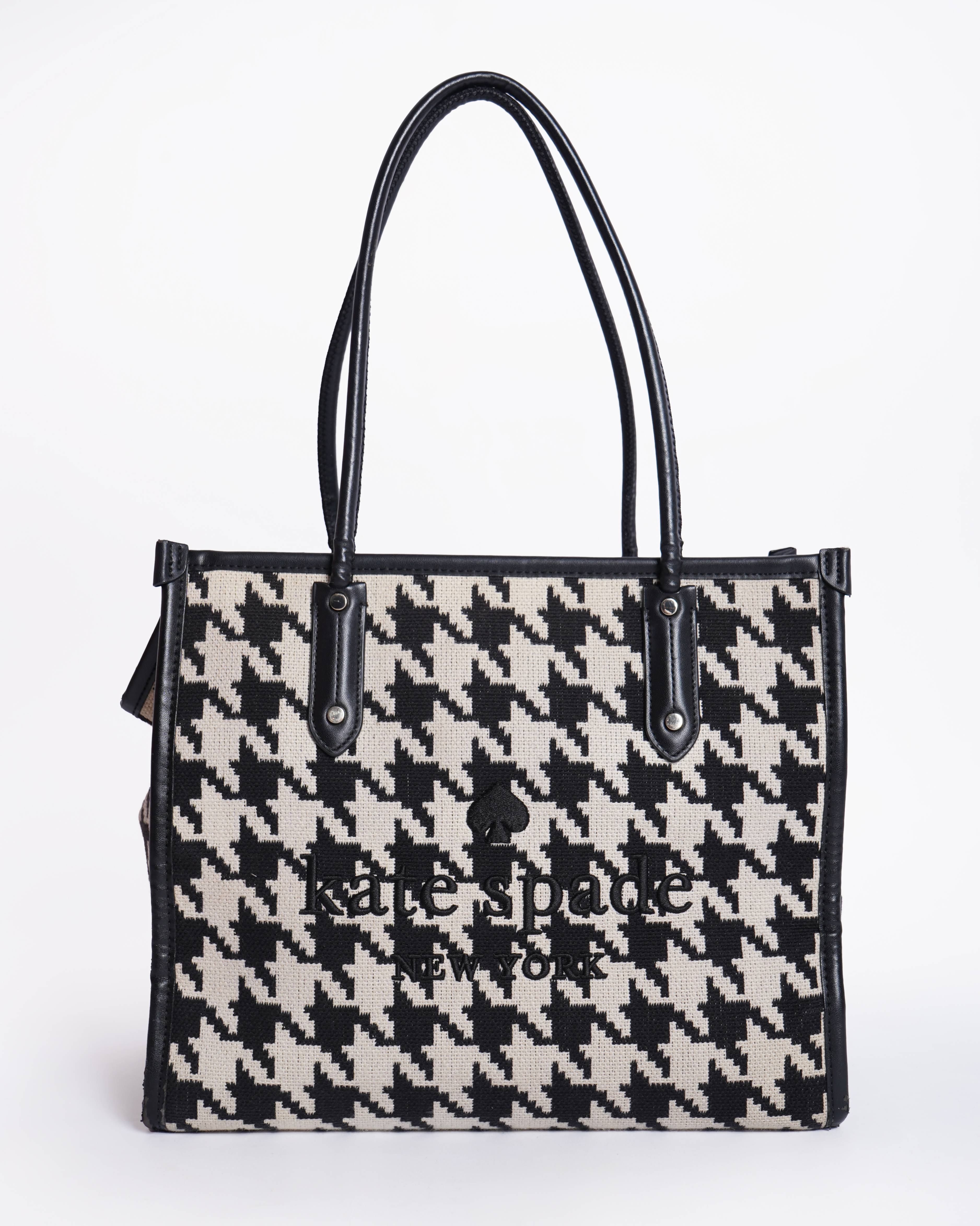 Kate Spade Houndstooth Ella Jacquard Tote