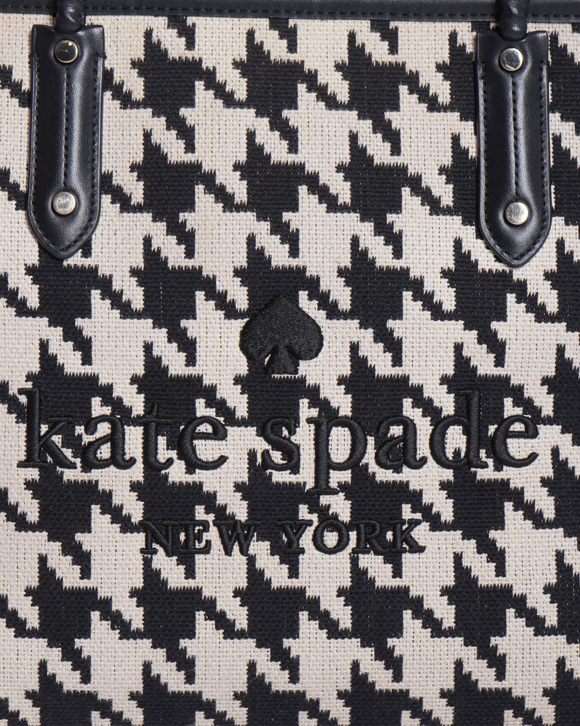 Kate Spade Houndstooth Ella Jacquard Tote