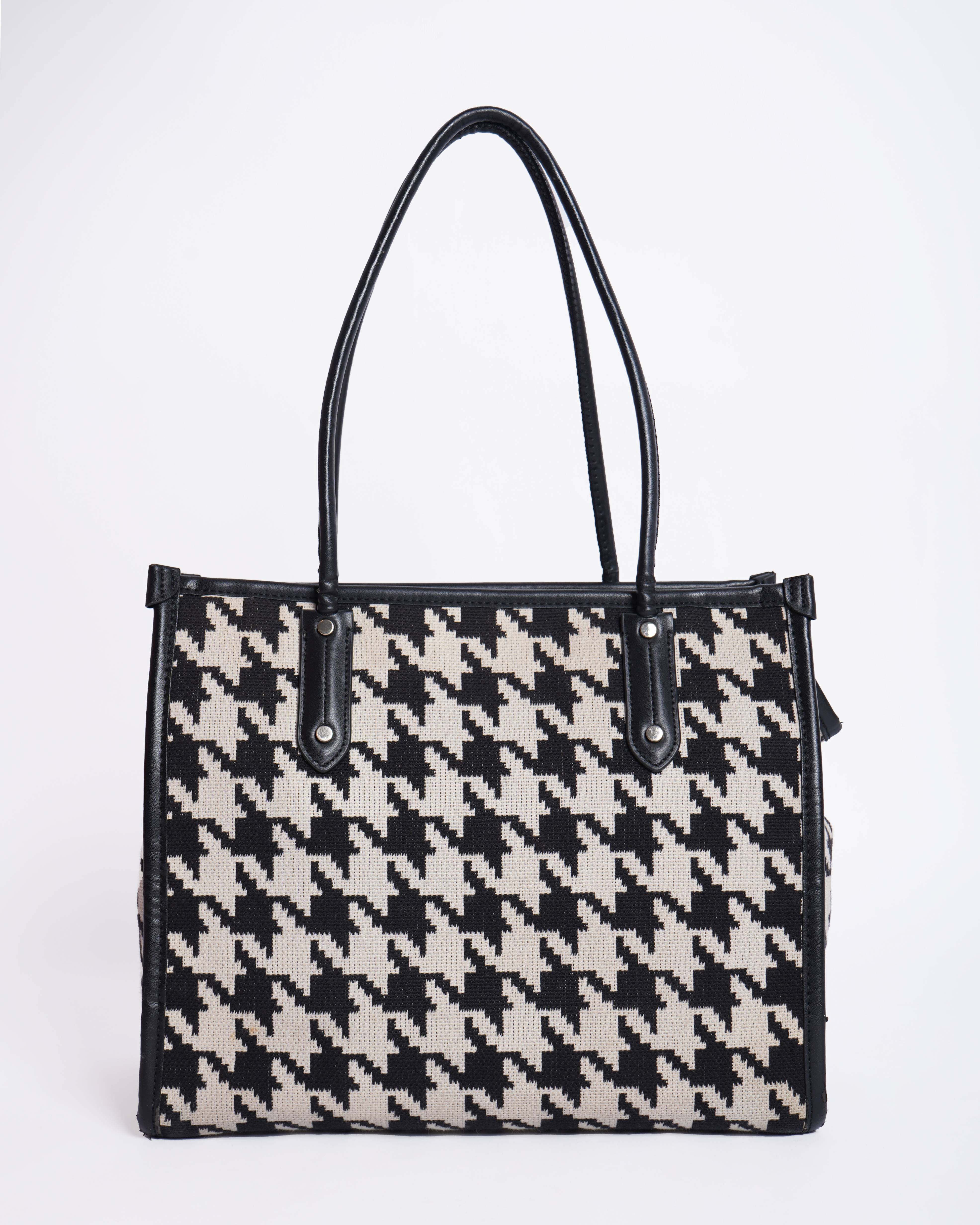 Kate Spade Houndstooth Ella Jacquard Tote