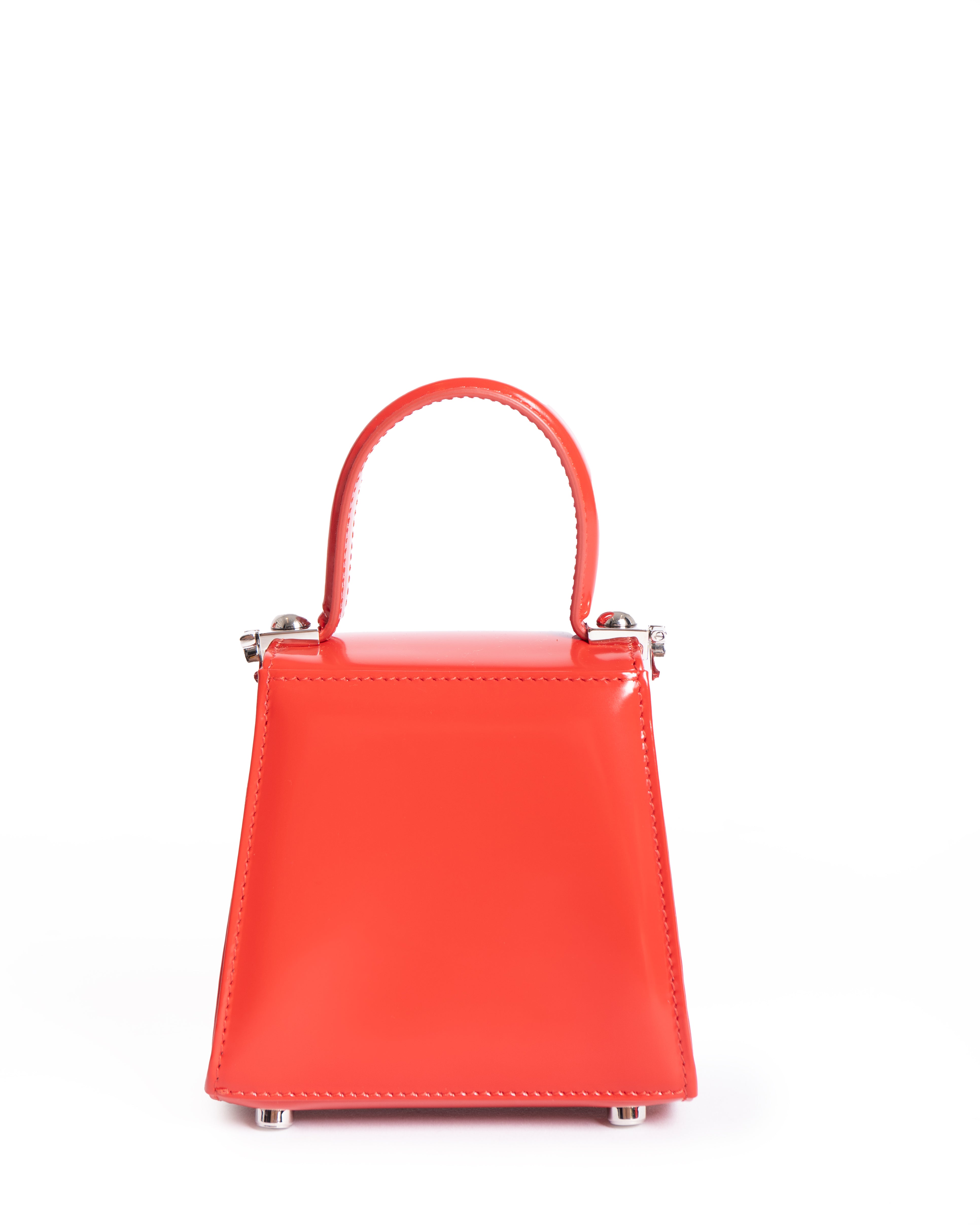 New Salvatore  Ferragamo Iconic Top-Handle Leather Mini Bag in Red