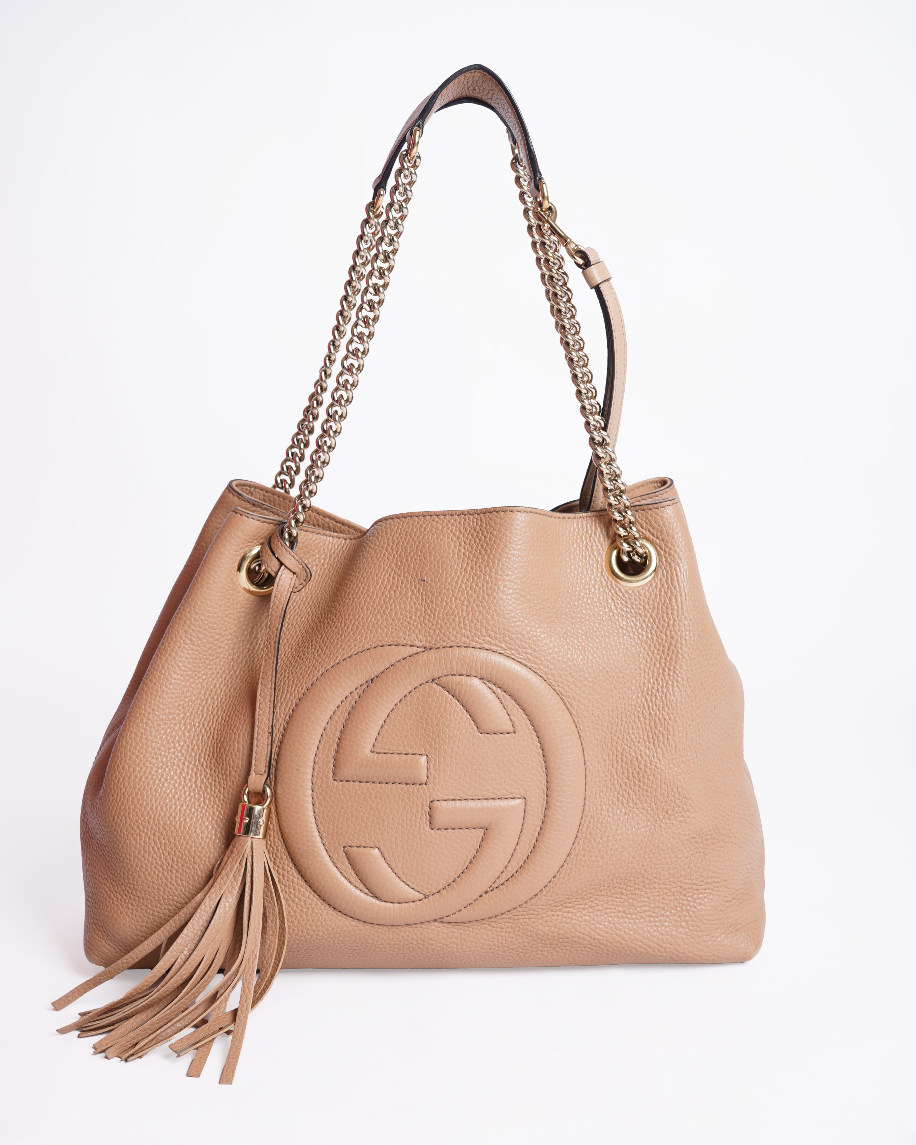 Gucci Soho shoulder Bag In Beige