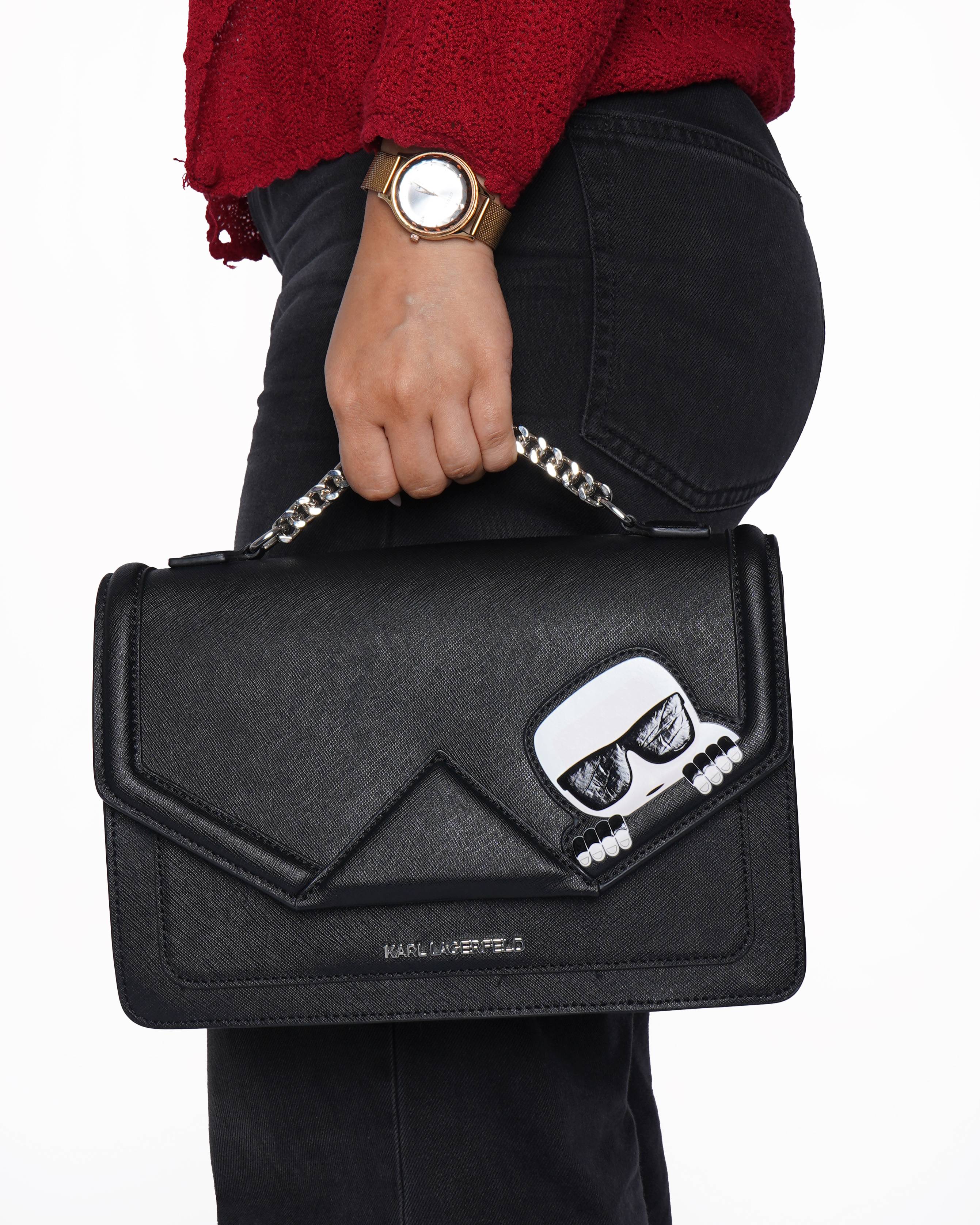 Kael lagerfeld K/Klassic black shoulder bag