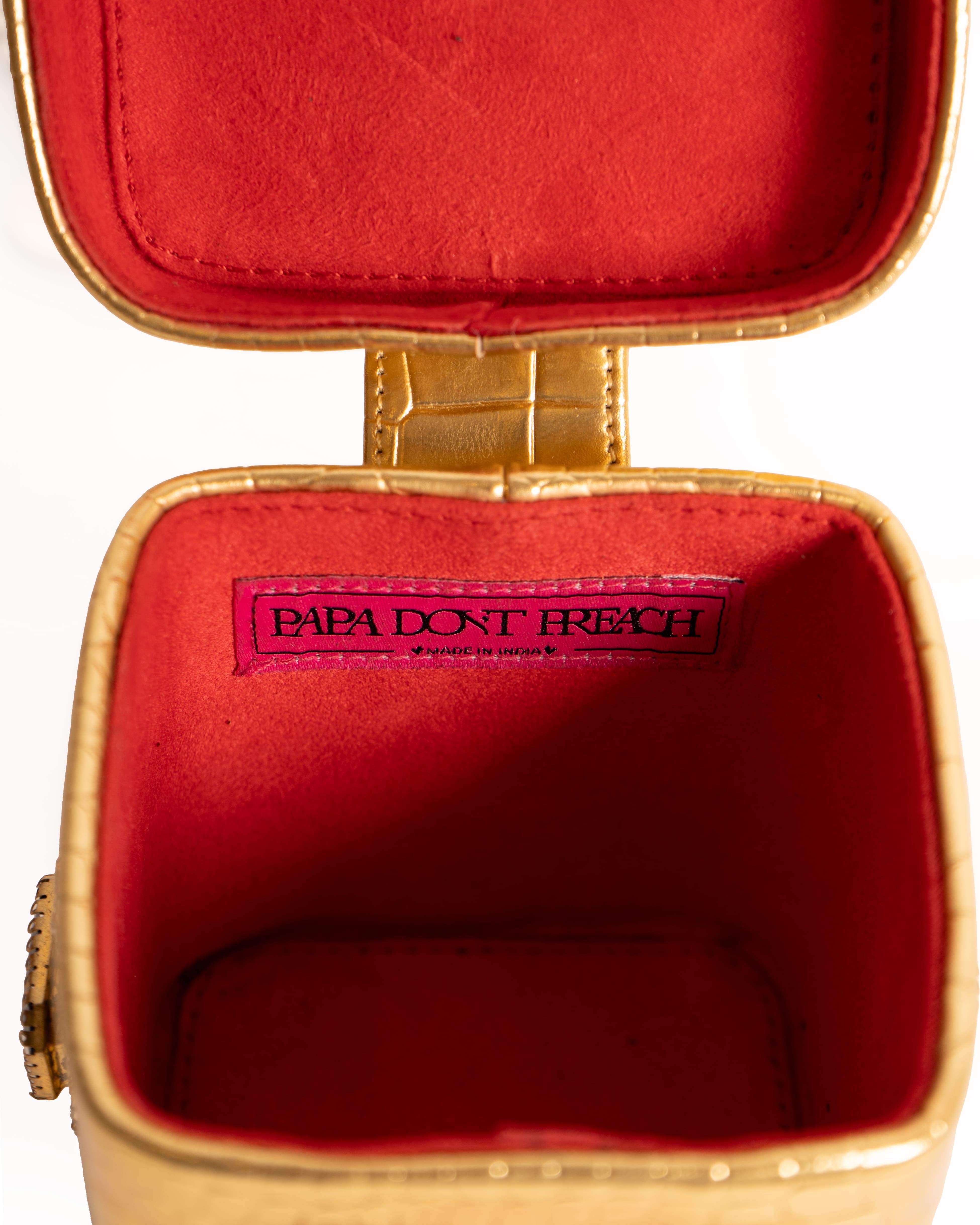 Papa Don't Preach Embellished Leather Shopper Sling Bag