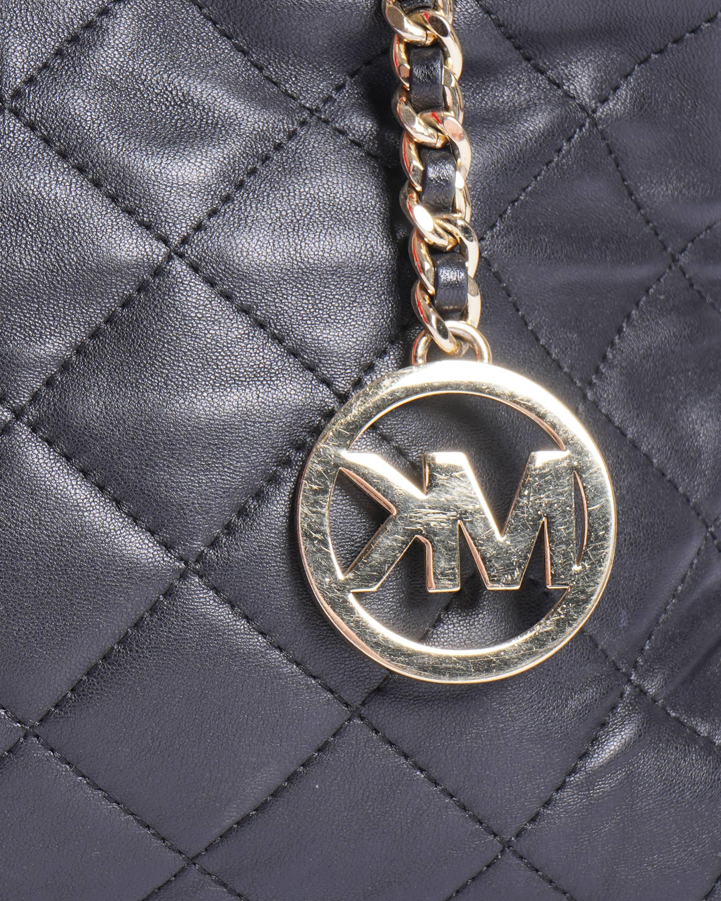 Michael Kors Quilted Shoulder Bag In Black