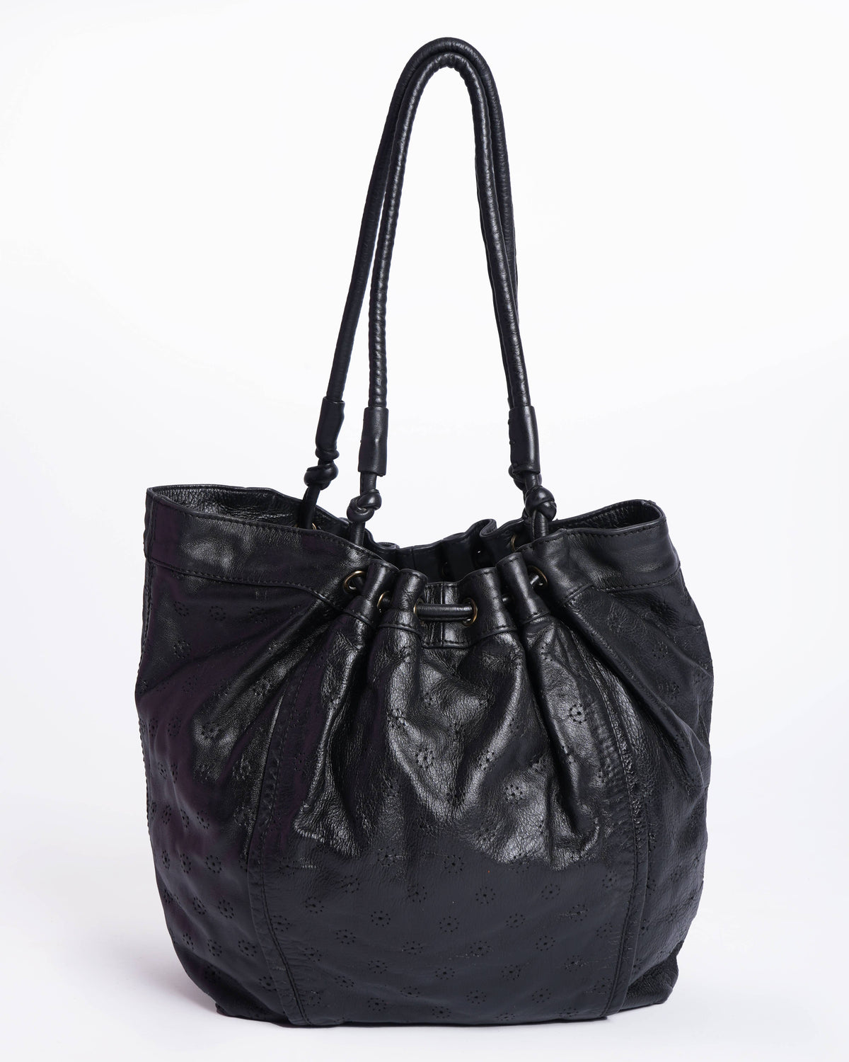 See by Chloé Leather Drawstring Bucket Bag