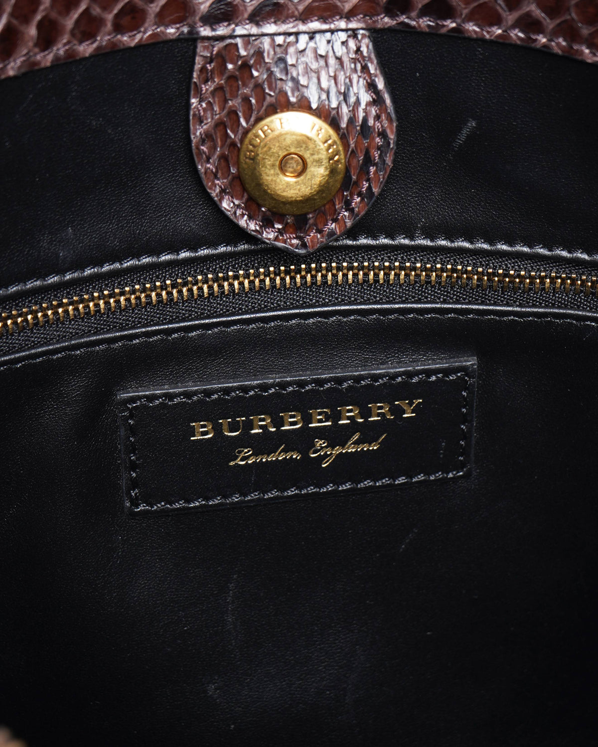 Burberry 
The Banner python handbag