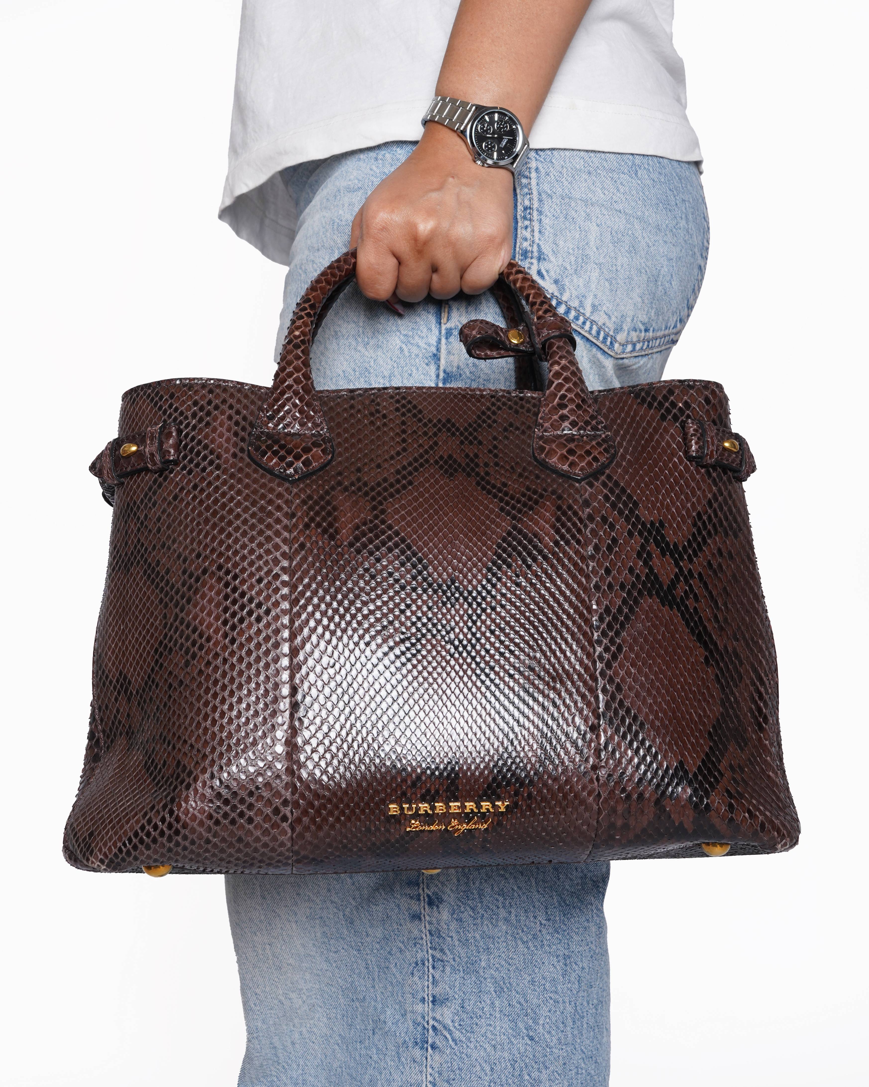 Burberry 
The Banner python handbag