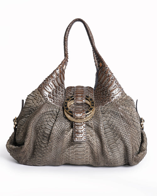 Bvlgari python hobo chandra bag