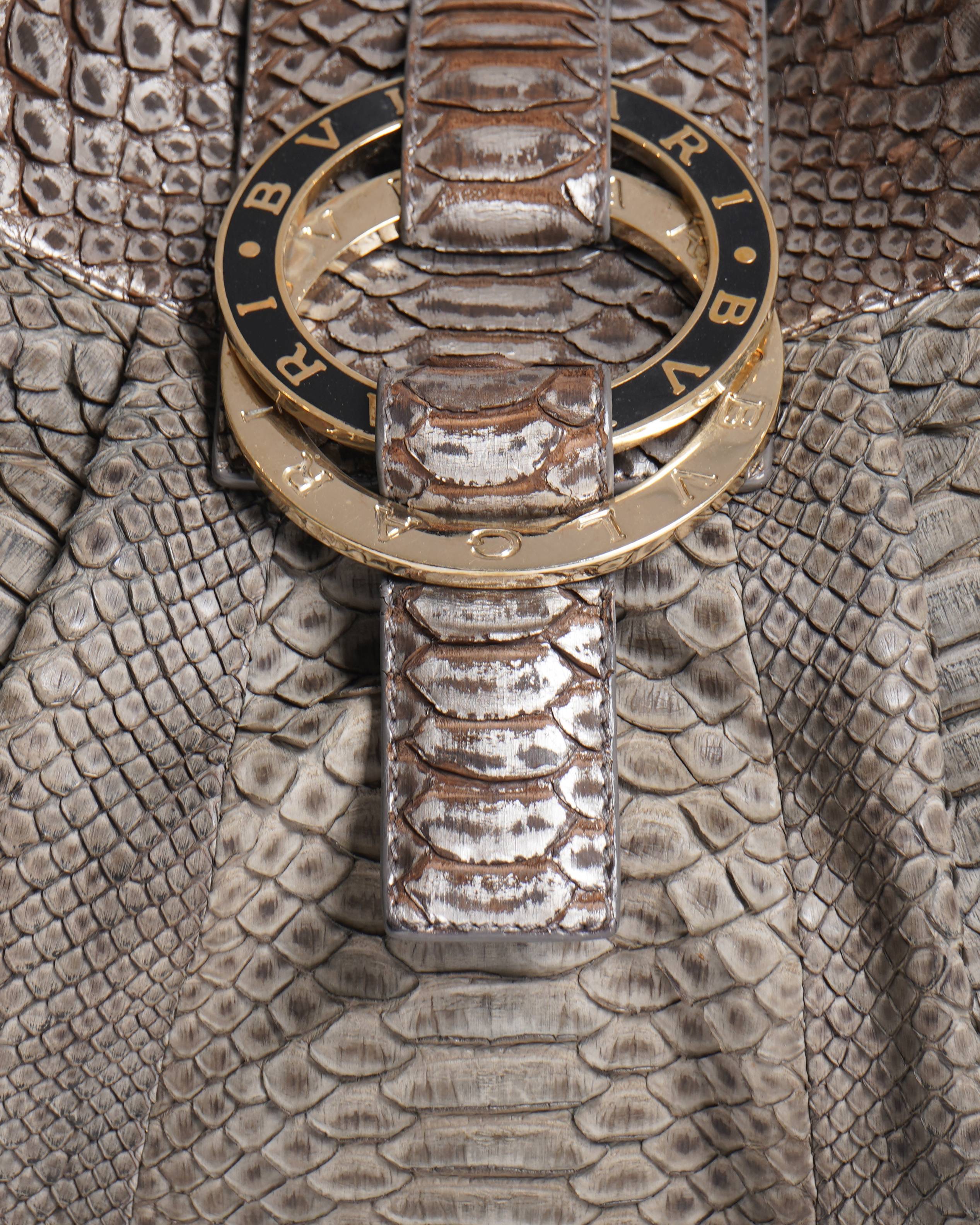 Bvlgari python hobo chandra bag