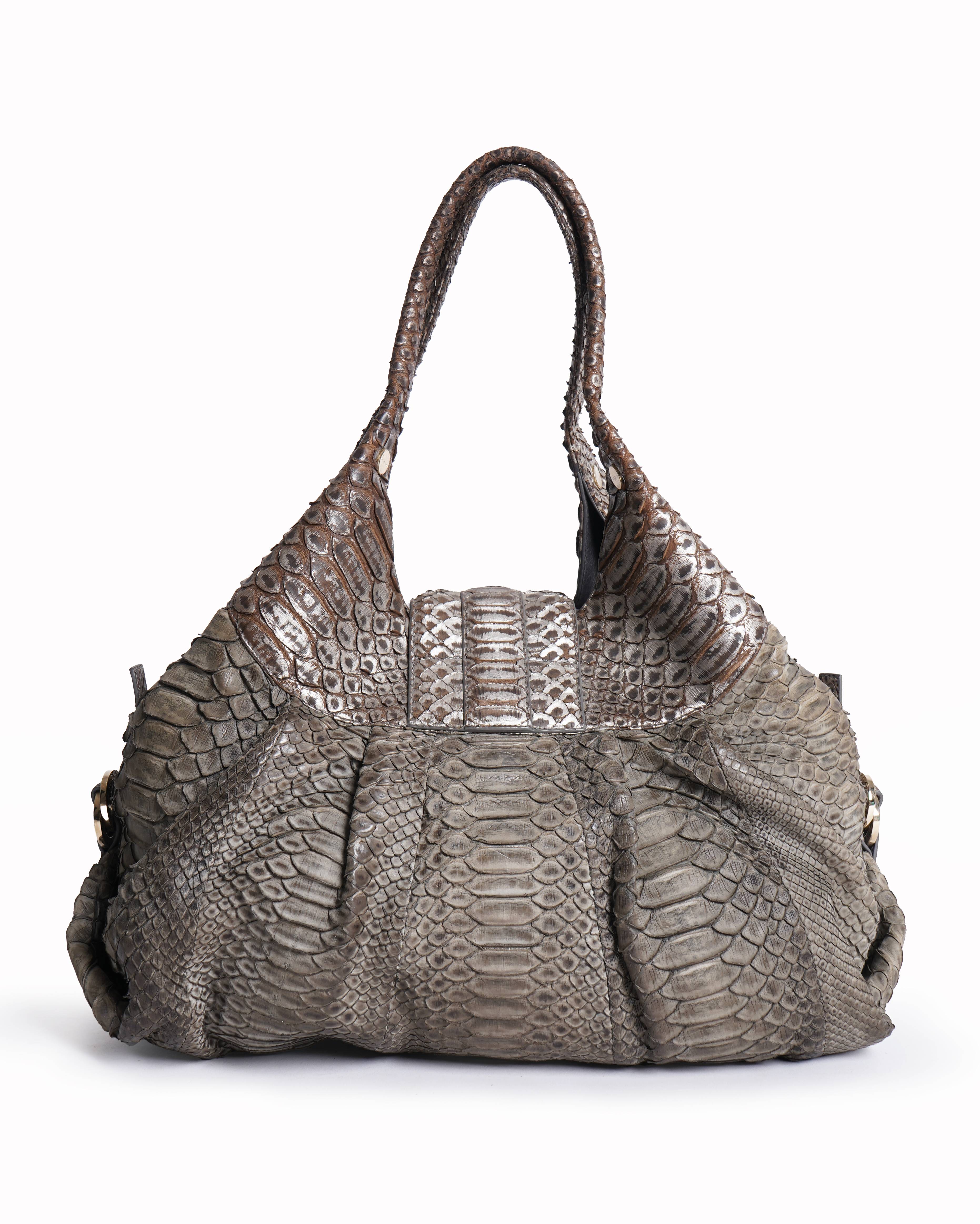 Bvlgari python hobo chandra bag